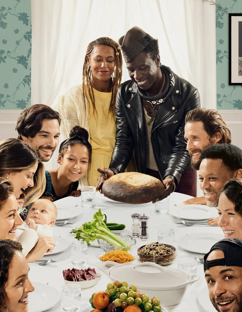 The artists Hank Willis Thomas and Emily Shur reimagined Norman Rockwell’s “Freedom From Want,” the iconic 1943 ode to American abundance. Credit For Freedoms.