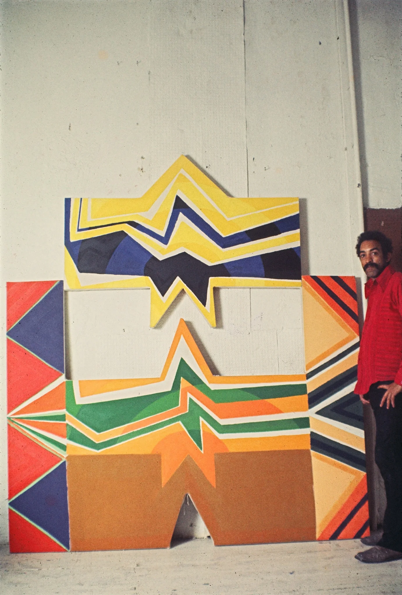 Joe Overstreet with his painting “North Star” (1968). Joe Overstreet/Artists Rights Society (ARS), New York, via Eric Firestone Gallery, New York. - The New York Times