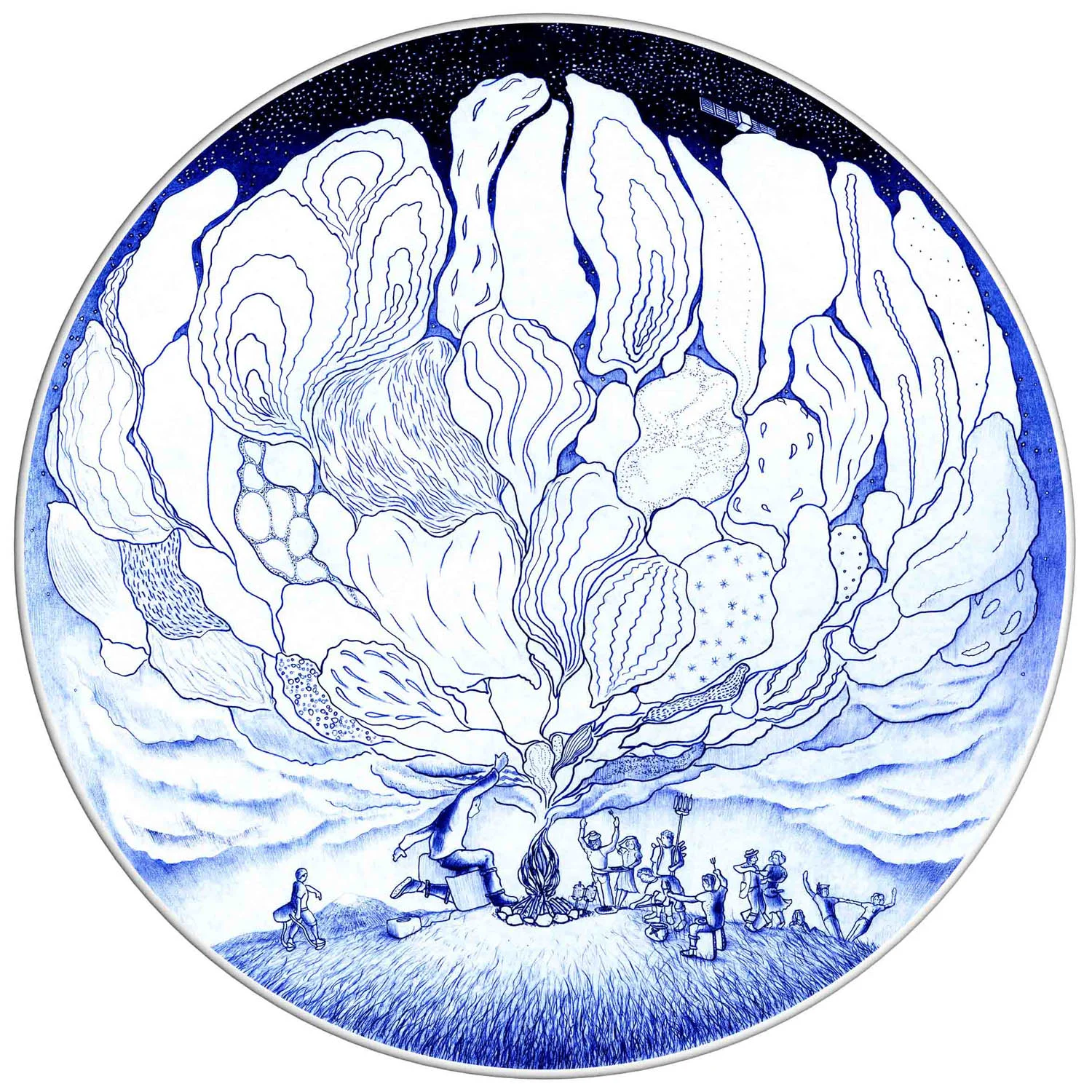Bonfire dinner plate