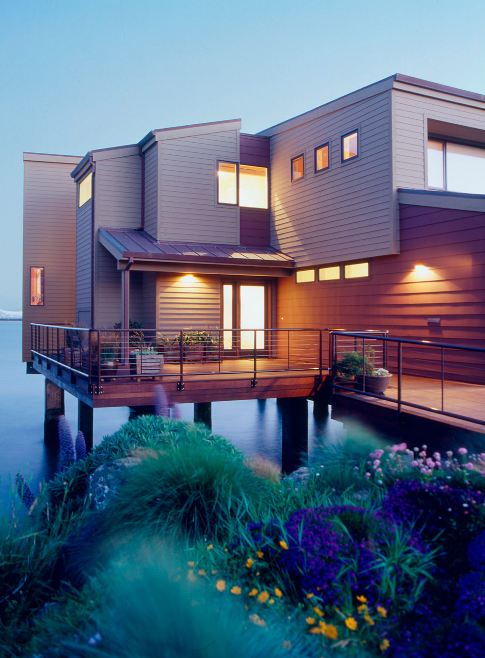 Seattle Residential Architect TCA Architecture designed this beautiful high end residential property on the water