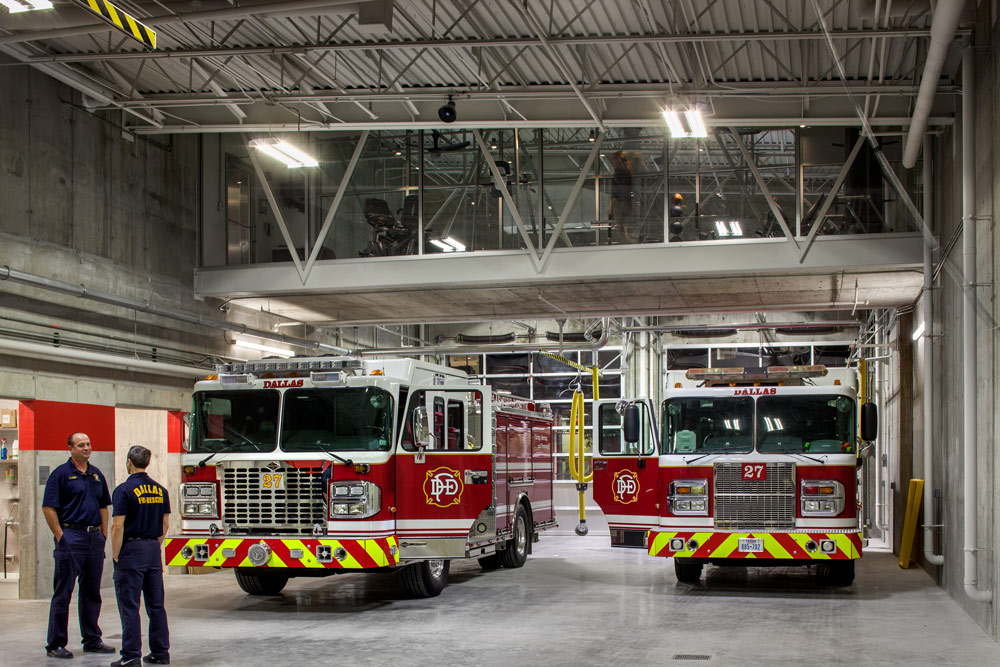 Dallas Fire Station 27 in Texas designed by Fire Station Design Expert TCA Architecture