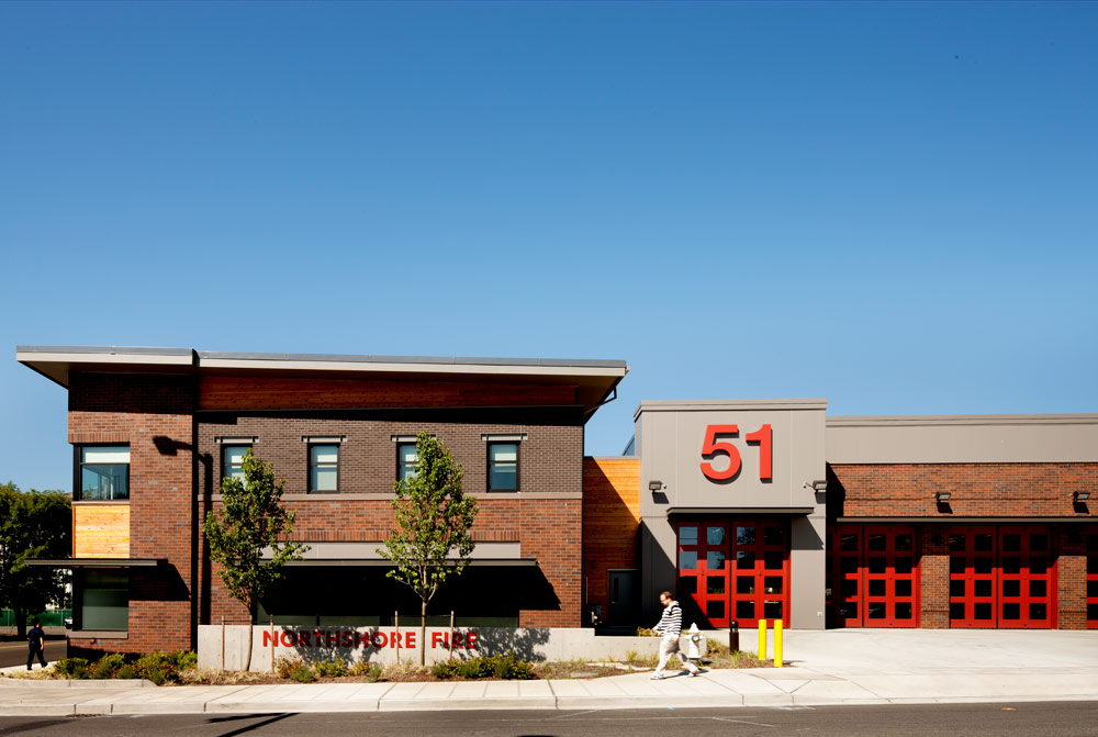 Northshore Fire Station 51 in Kenmore Washington designed by Fire Station Design Expert TCA Architecture