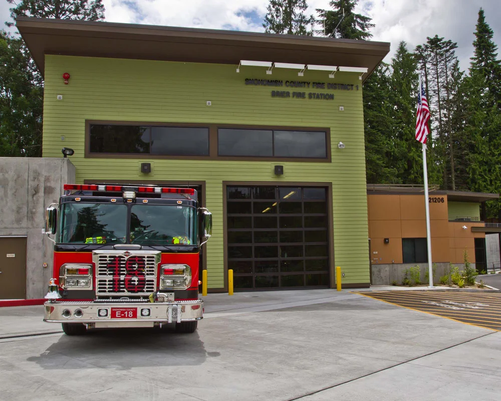 Snohomish County Brier Fire Station 18 by Seattle Fire Station Design Expert TCA Architecture