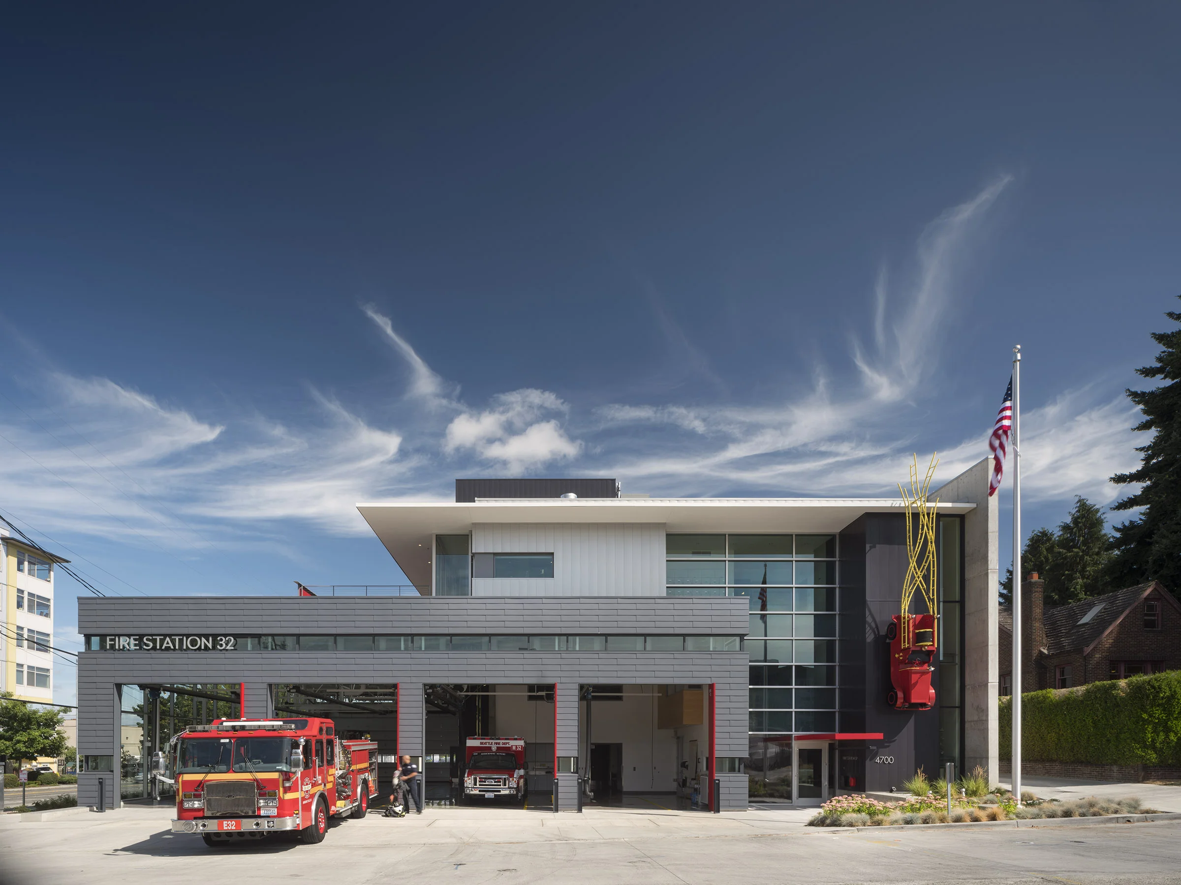 Seattle Fire Station 32 with TCA Architecture as Fire Station Design Expert Architect