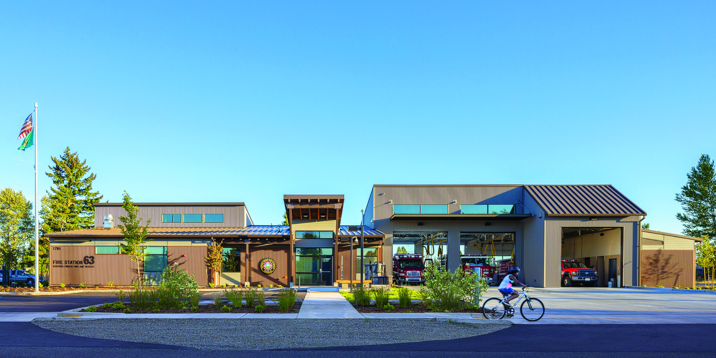 Fire Station Design expert TCA Architecture designed this station for Central Pierce