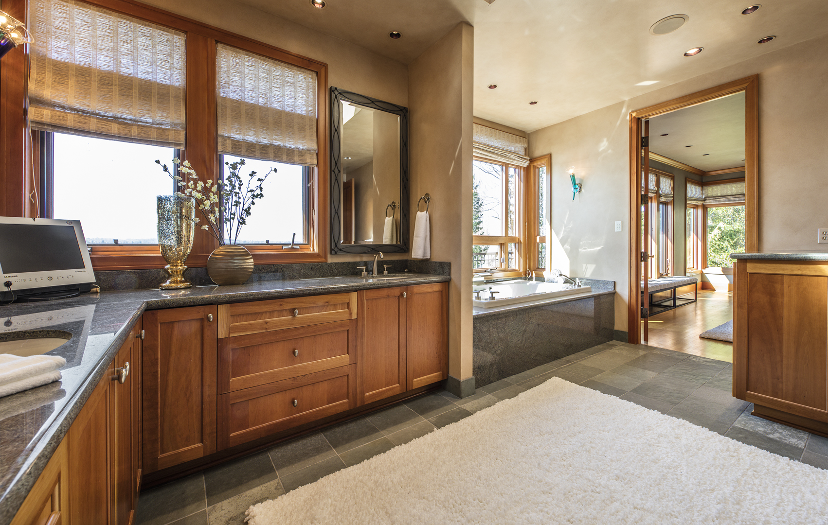 Photo of Master Bathroom in PNW home designed by a Seattle Residential Architect