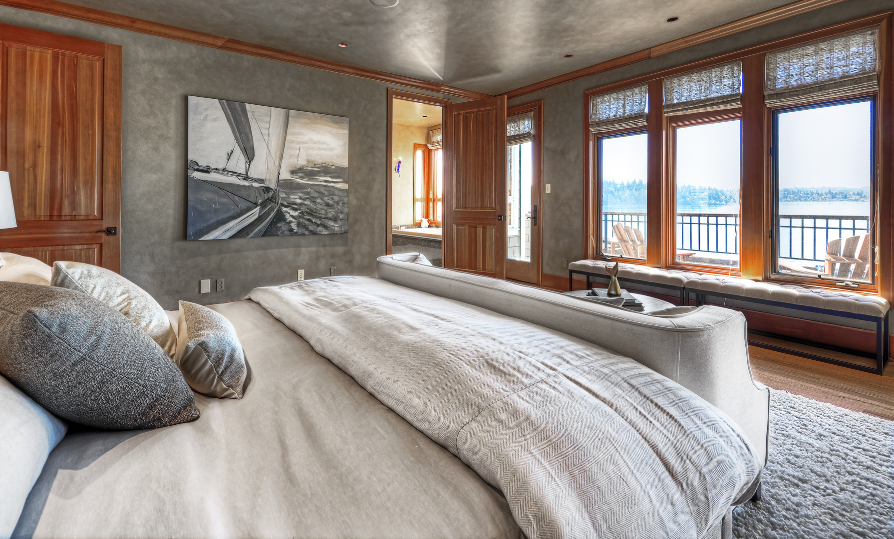 Photo of Master Bedroom in PNW home designed by a Seattle Residential Architect
