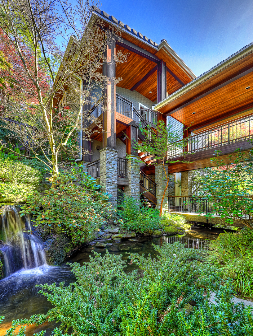 Gorgeous PNW home with a waterfall designed by a Seattle Residential Architect