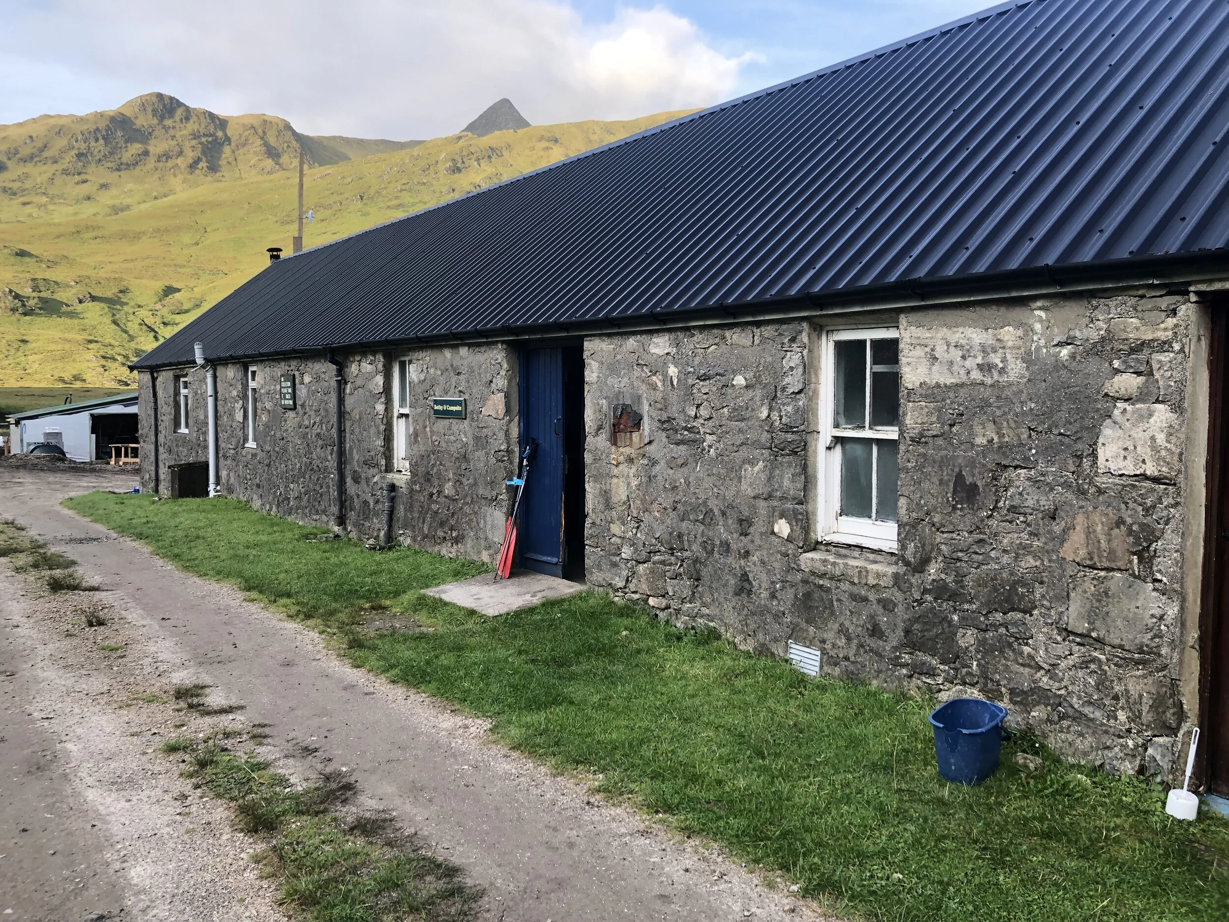 Our bothy for the night. It had a toilet which is very fancy. Photo taken the next morning obviously…..