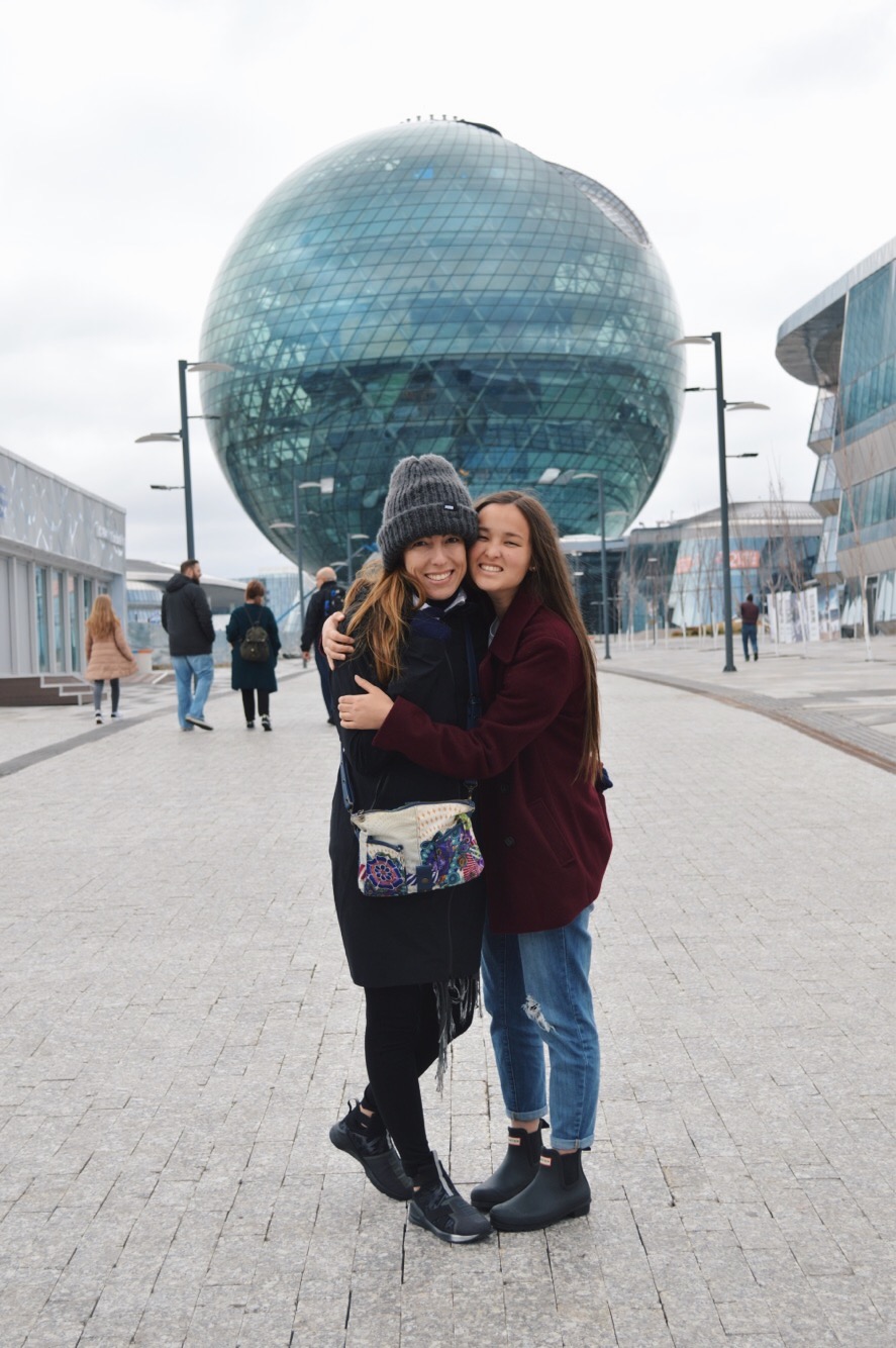 My sister and I in Astana