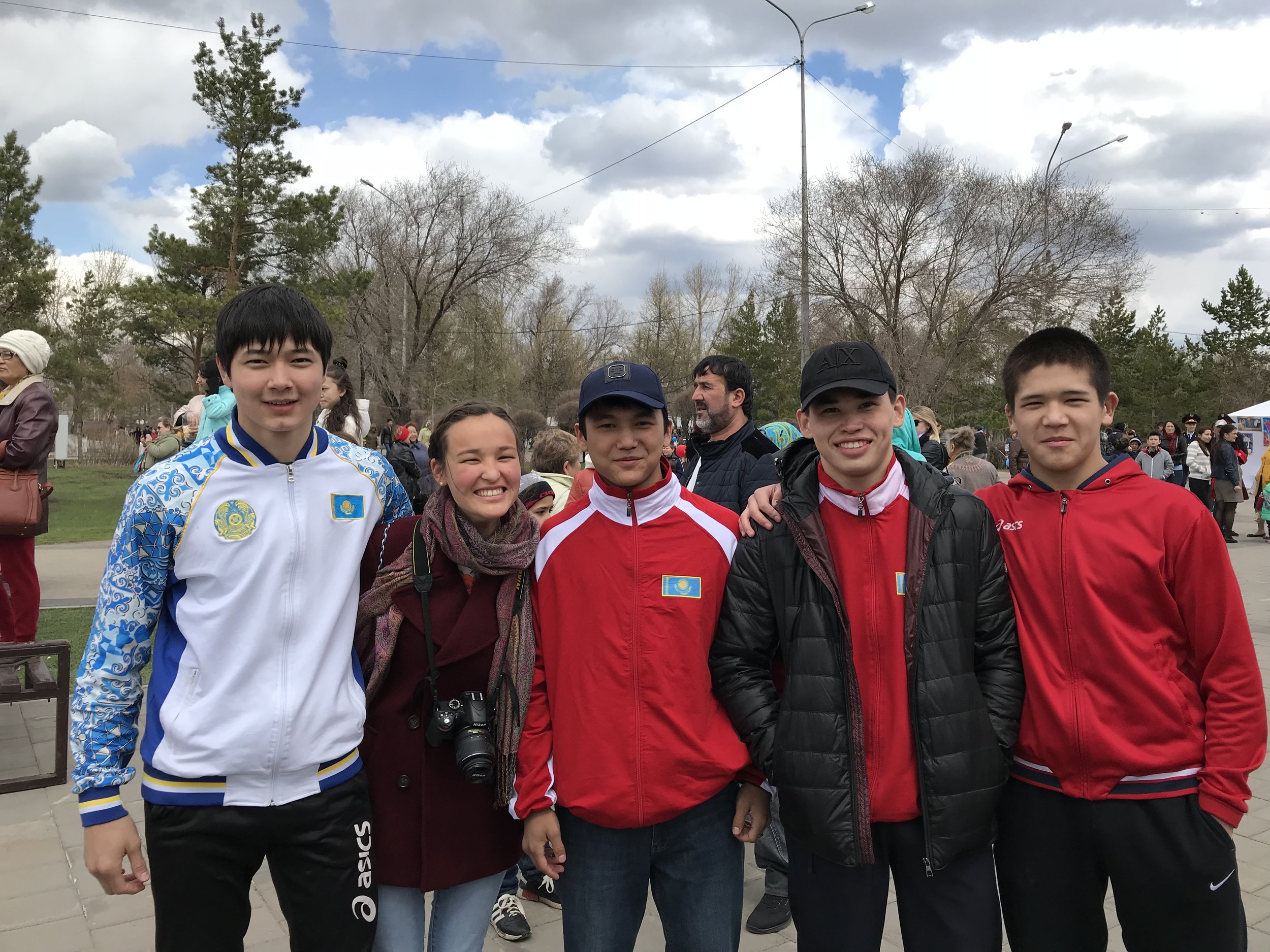 Picture with Kazakh people, they are so nice!