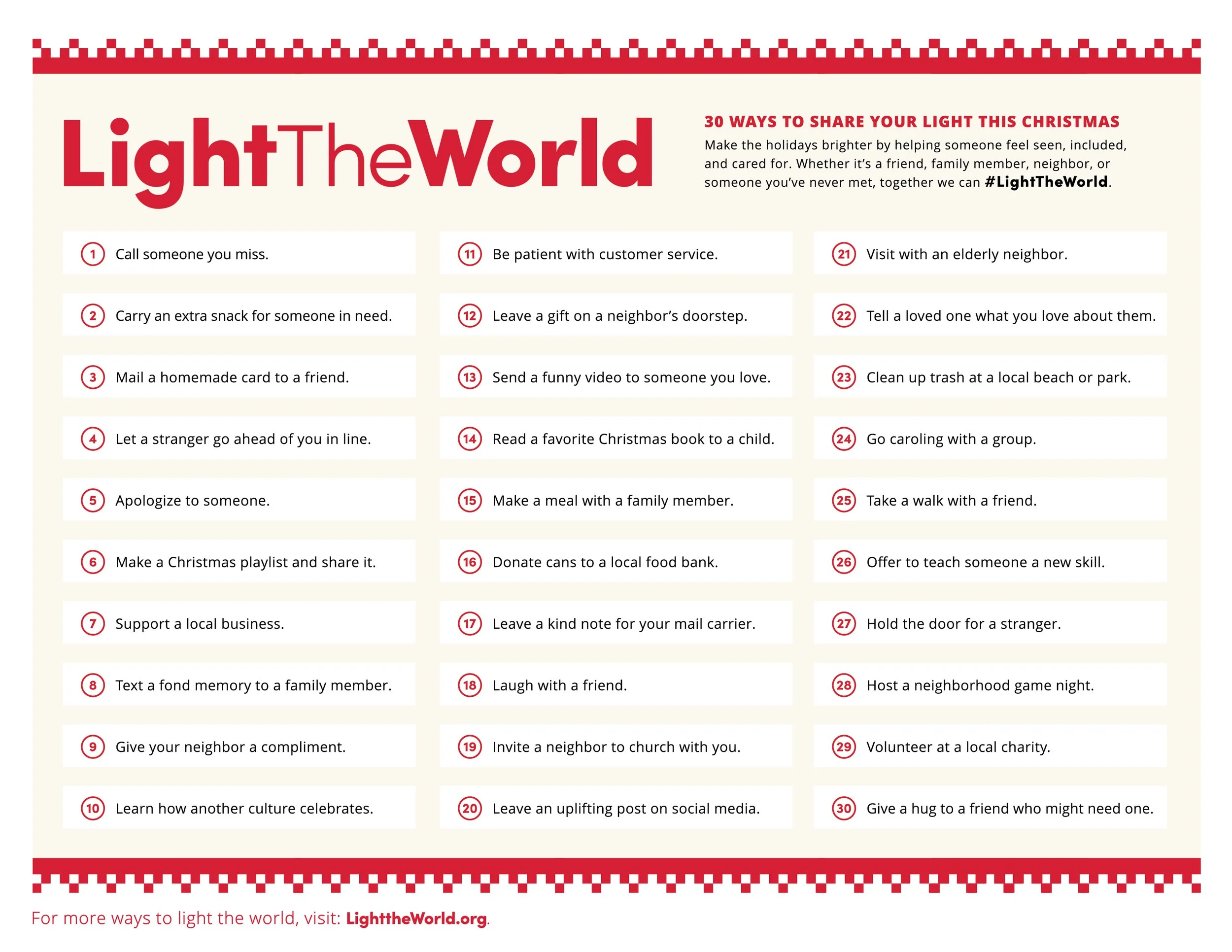 Light the World this December! — Laguna Niguel Stake