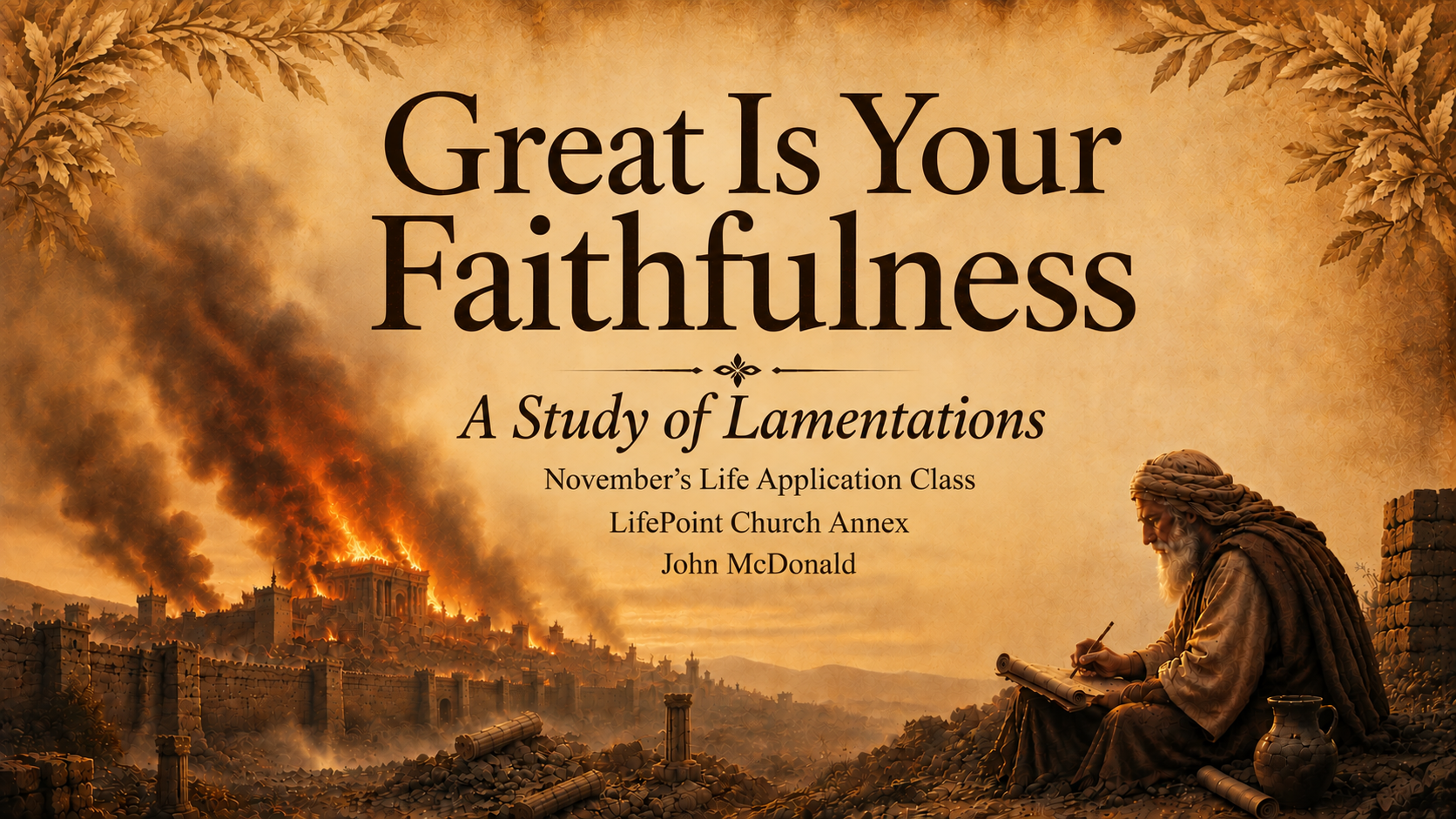 Life Application:  "Lamentations - Great Is Your Faithfulness"
