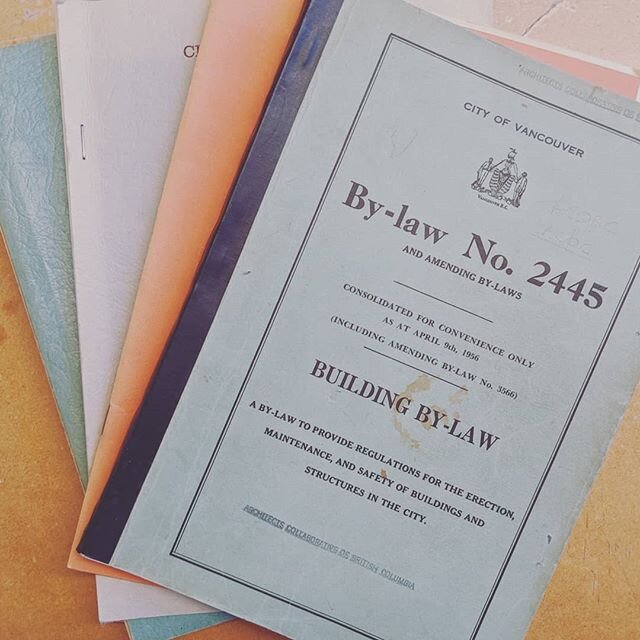 @birminghamandwood has been practicing in Vancouver for a long time.

Here are some old copies of the Vancouver building bylaw from the 50's we came across.

At some point it became a much thicker document. 🤔