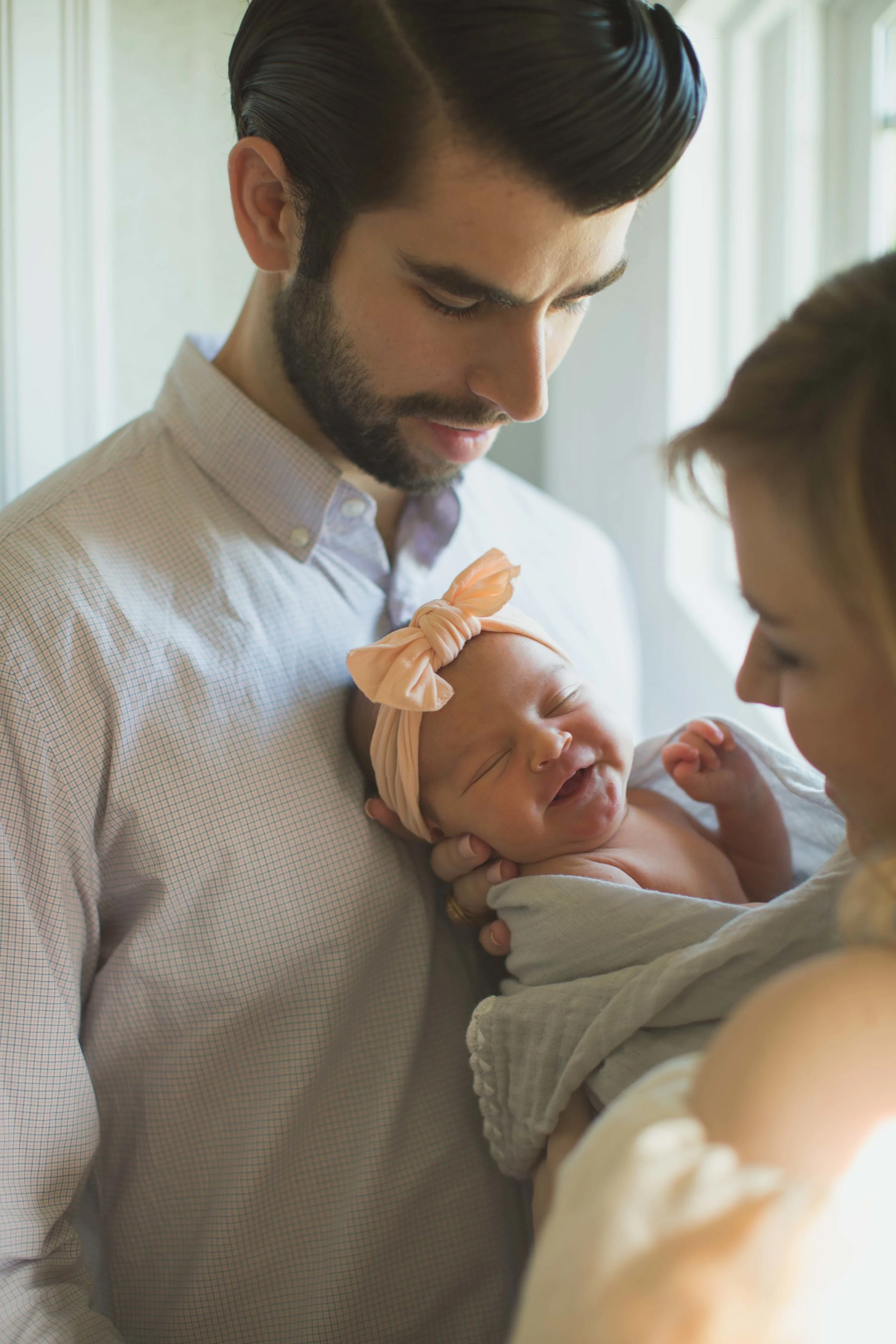 Eloise Newborn Session, Fort Worth newborn photography, natural light newborn photography, flowers newborn photo, delphinium newborn, fort worth photographer, natural light photography, window light newborn, newborn bows, newborn film, newborn lifestyle photos