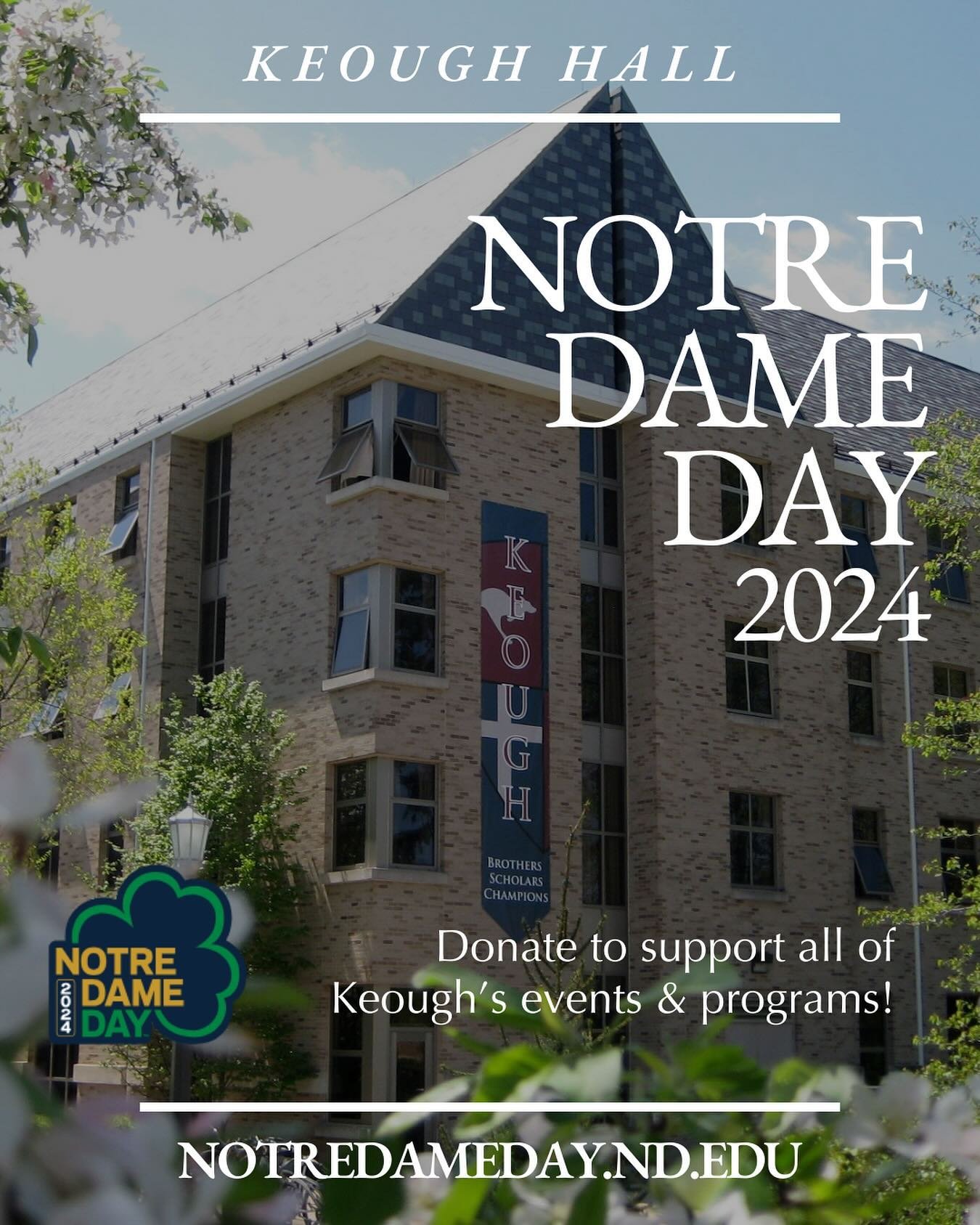 The countdown to Notre Dame Day is on! 

As we approach, we&rsquo;ll be featuring some of Keough&rsquo;s signature events and traditions! 🦘 

Wanna donate? Be sure to click the link 🔗 in bio to make your gift today! 

#RollRoos #NDDay24
