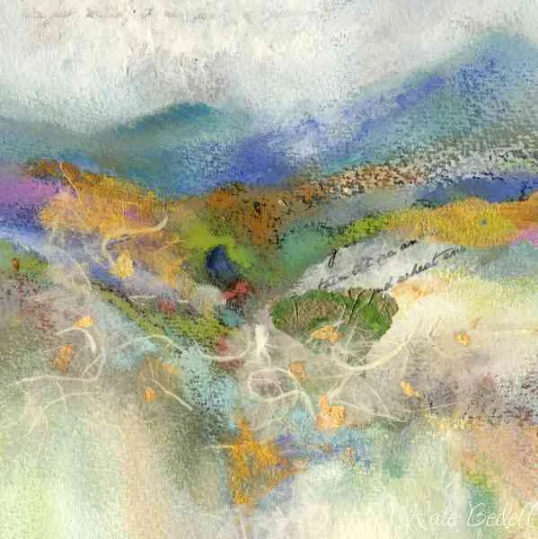 Homeland 5 x 5 inches Watercolour, Pastel and Silk Paper