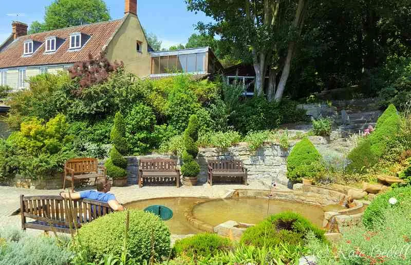 The Vesica Pool at the Chalice Well Gardens, Glastonbury.