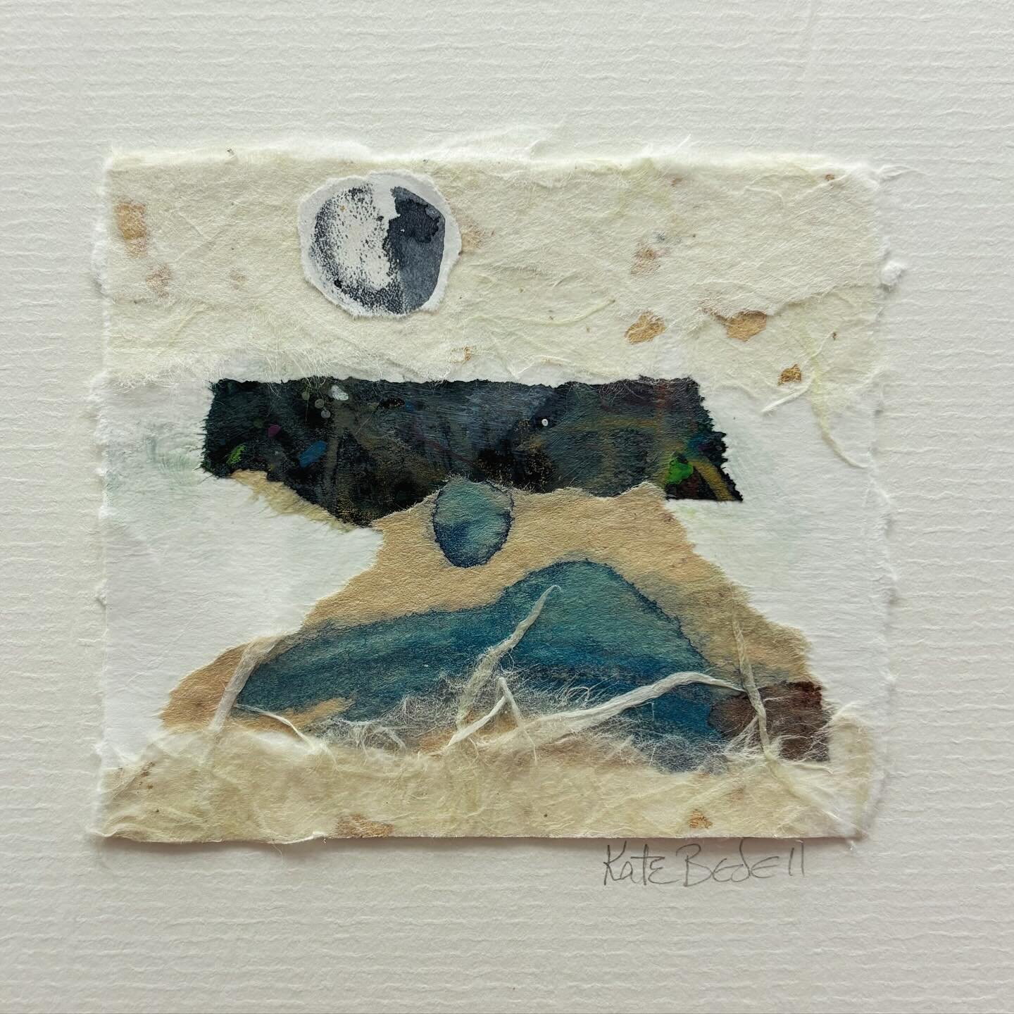 Megaliths and Moonbeams. Collage. 9 x 7.5 cms in 14 x 14 cms frame. 

#megalith #moonbeams #collage #katebedellartist