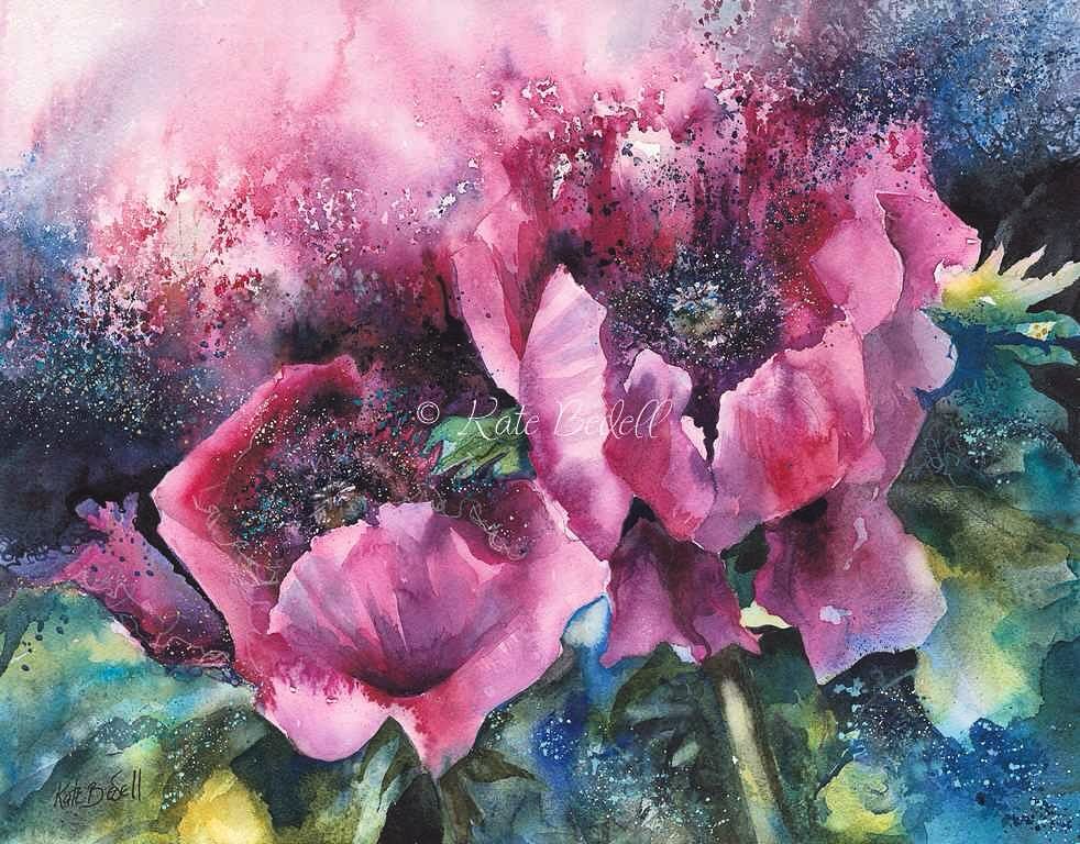 Happy 6th Anniversary to my business at Marlay Craft Courtyard. I&rsquo;m celebrating by taking some creative time in nature. Perfect for the new moon in Taurus. ♉️

#newmoonintaurus @eternal.cycles #opiumpoppies #nature #pink #katebedellwatercolours