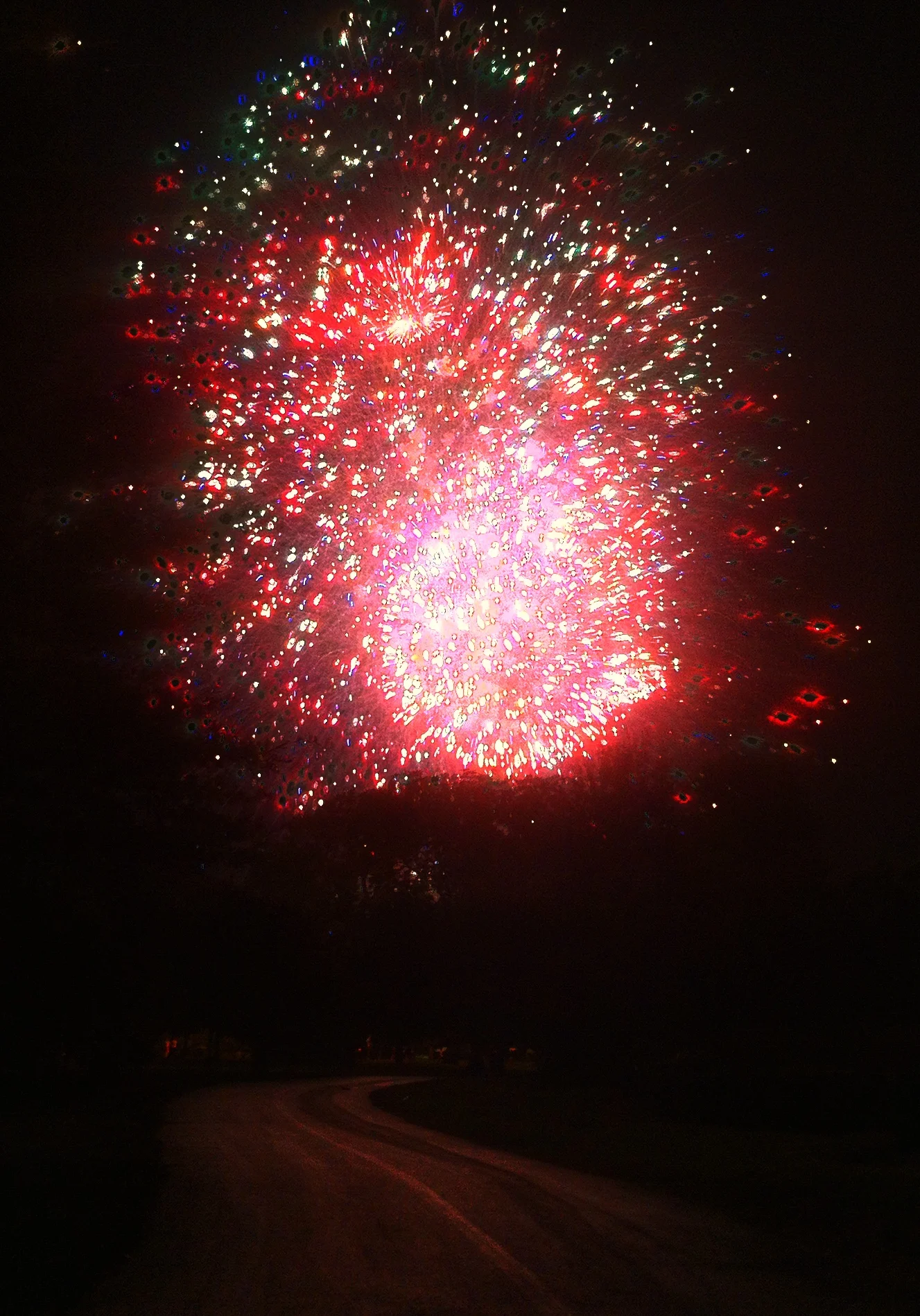 4th of July fireworks above Venice Beach