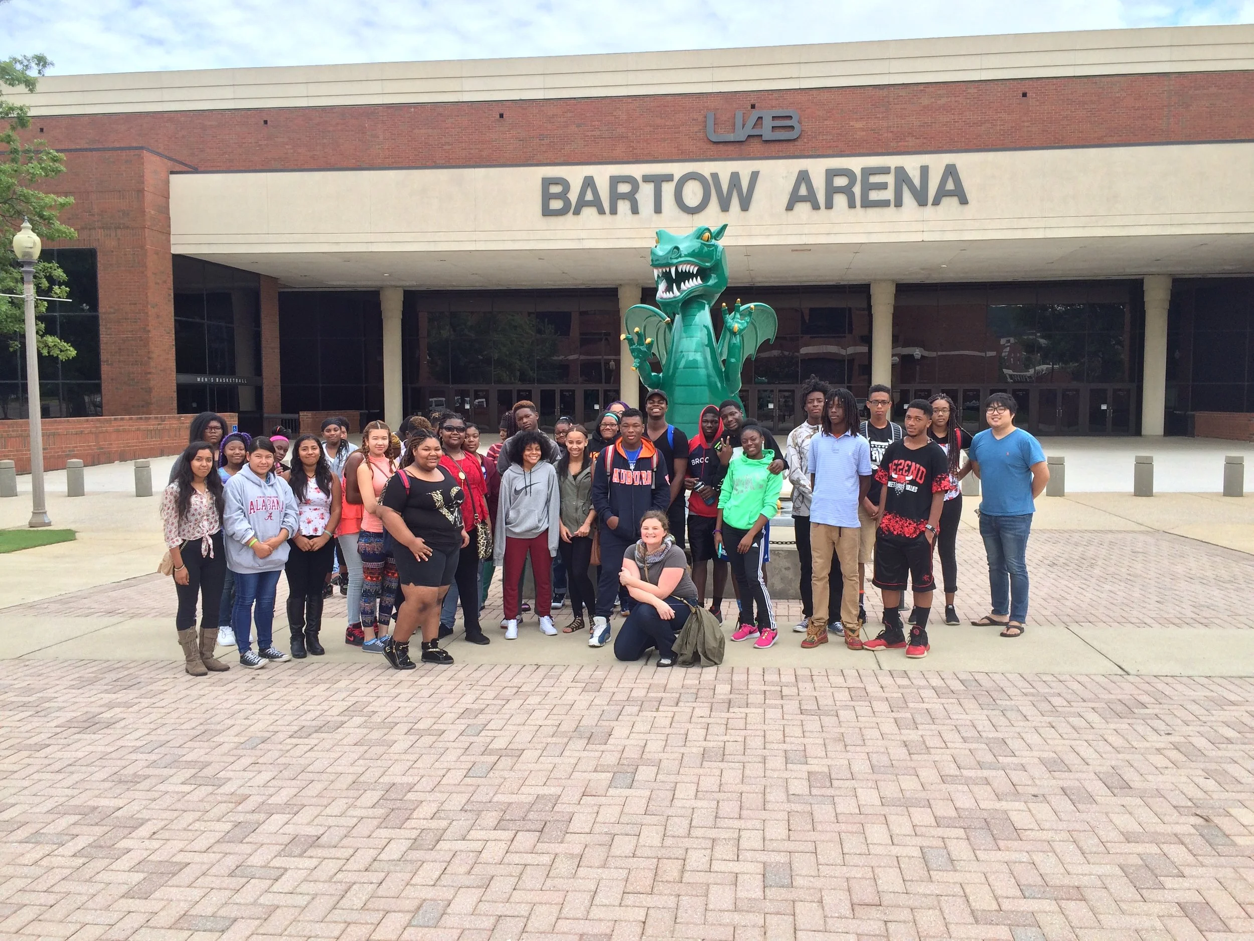 Former JOJ teacher and UAB alum, Steve Kim gave our scholars a tour of the campus. And, former TFA AL teacher Todd Smolinsky showed our students UAB's medical school.