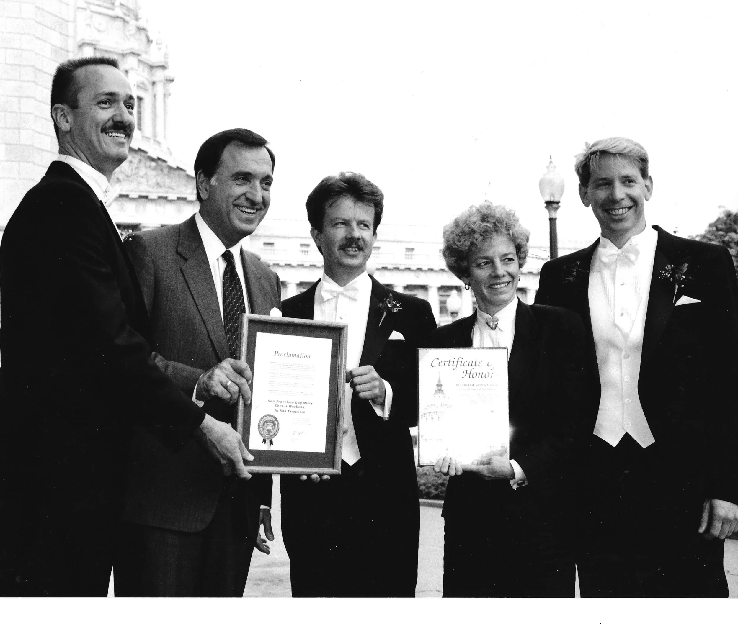 SFGMC representatives receiving civic recognition.