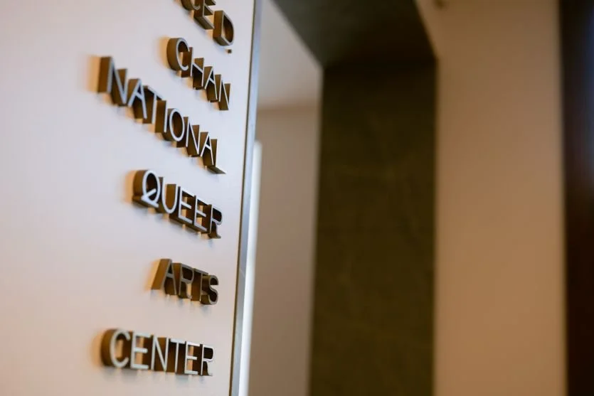 Interior signage at The Chan National Queer Arts Center.