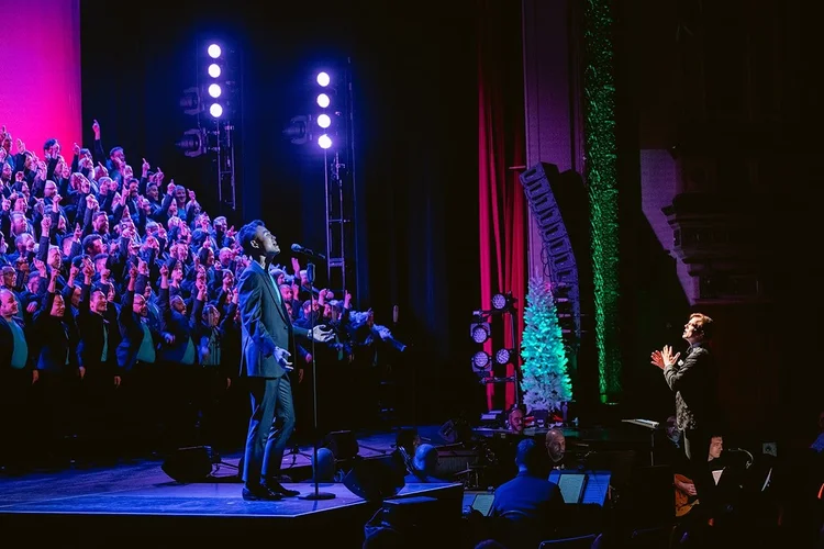 San Francisco Gay Men's Chorus performing in concert.