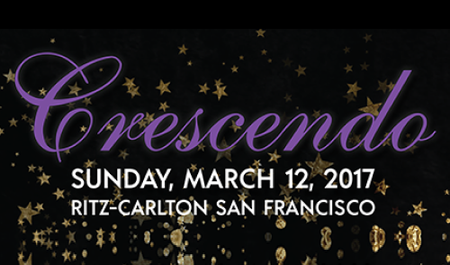 Crescendo 2017 purple and gold event artwork