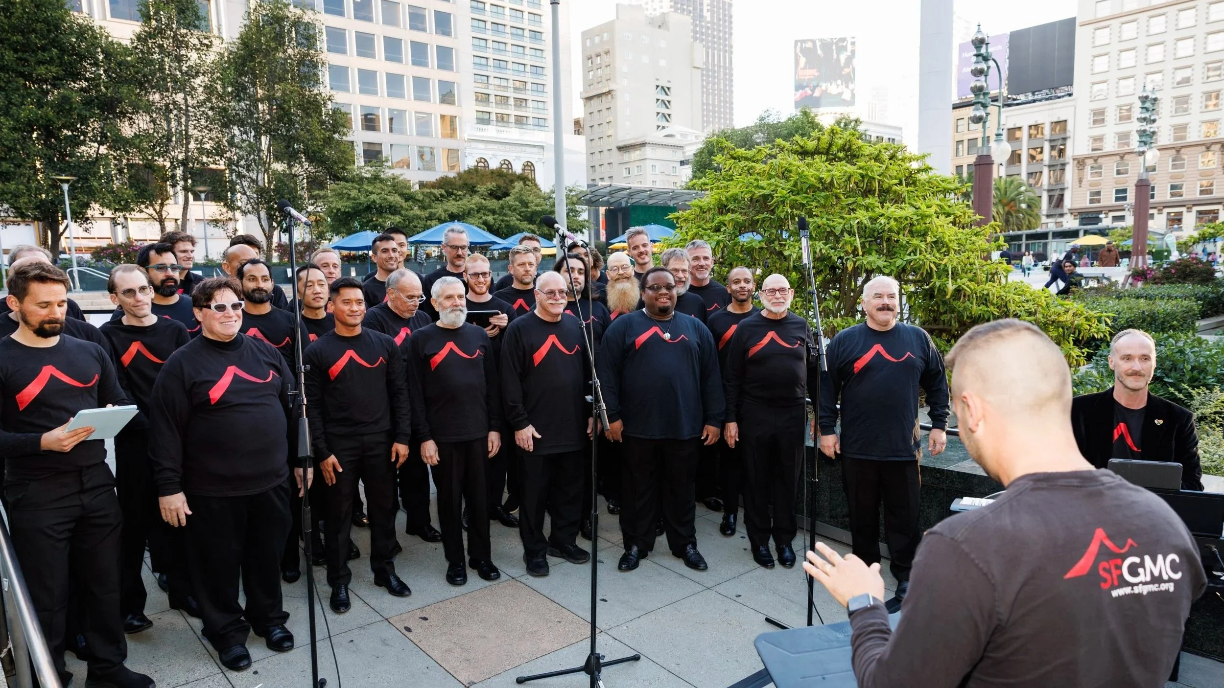 San Francisco Gay Men’s Chorus performing at a community event.