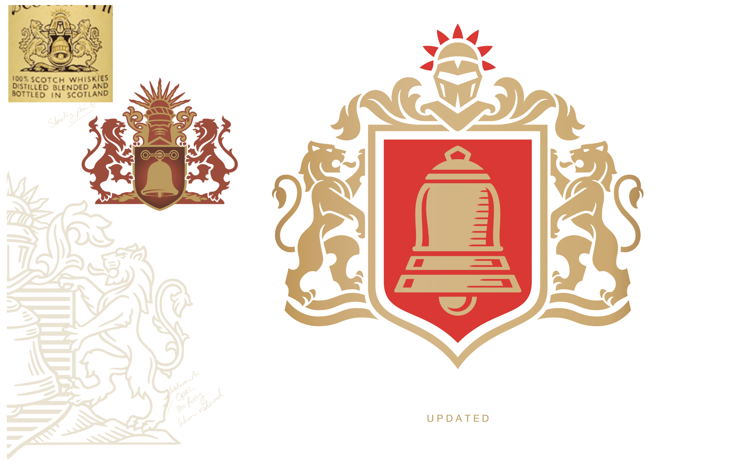 The Bells family crest was meticulously redrawn to preserve its heraldic accuracy and historical significance. The updated version is cleaner, more versatile, and works across all contemporary branding applications.