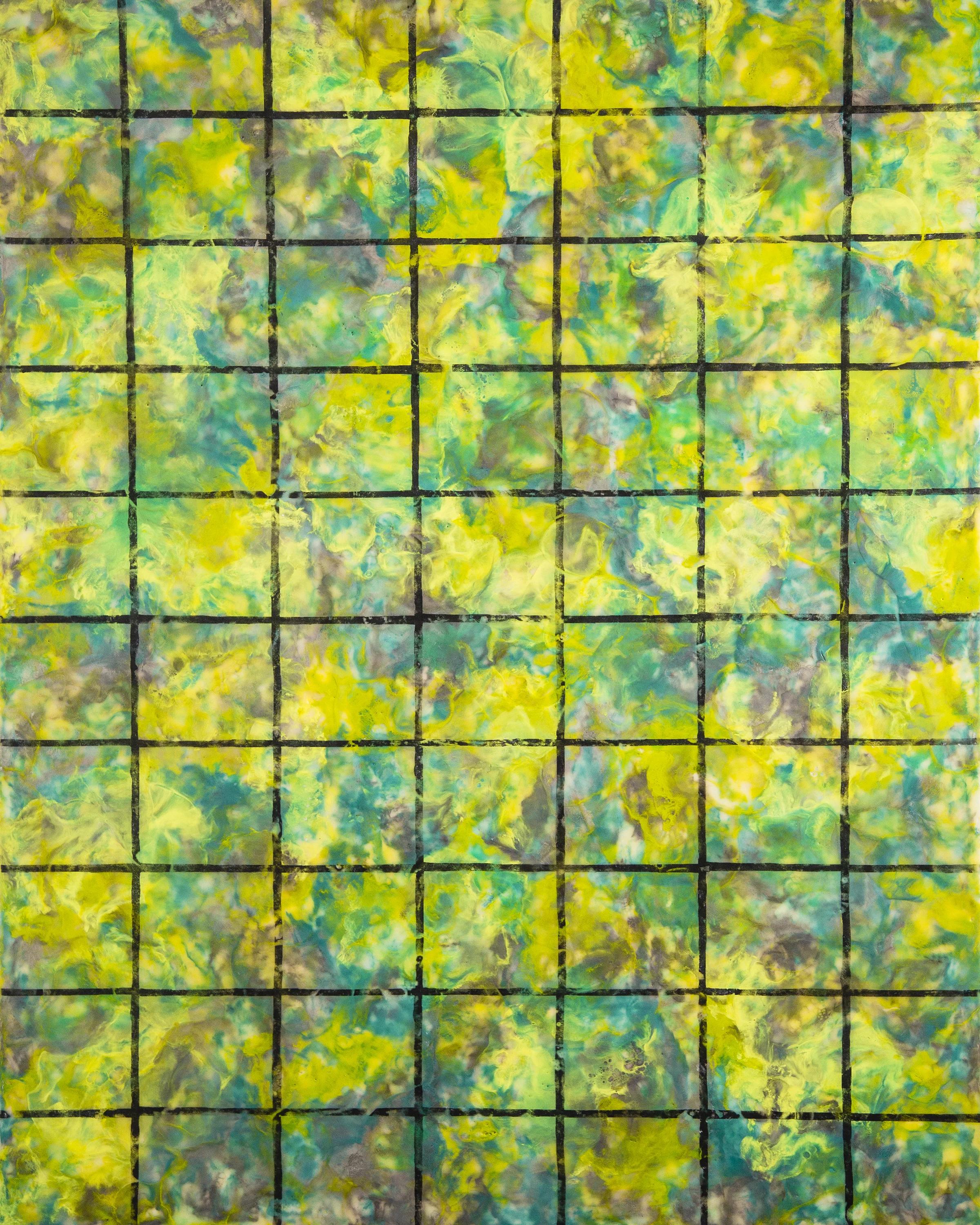   Untitled II  Encaustic, oil stick on panel 40 x 30 inches   