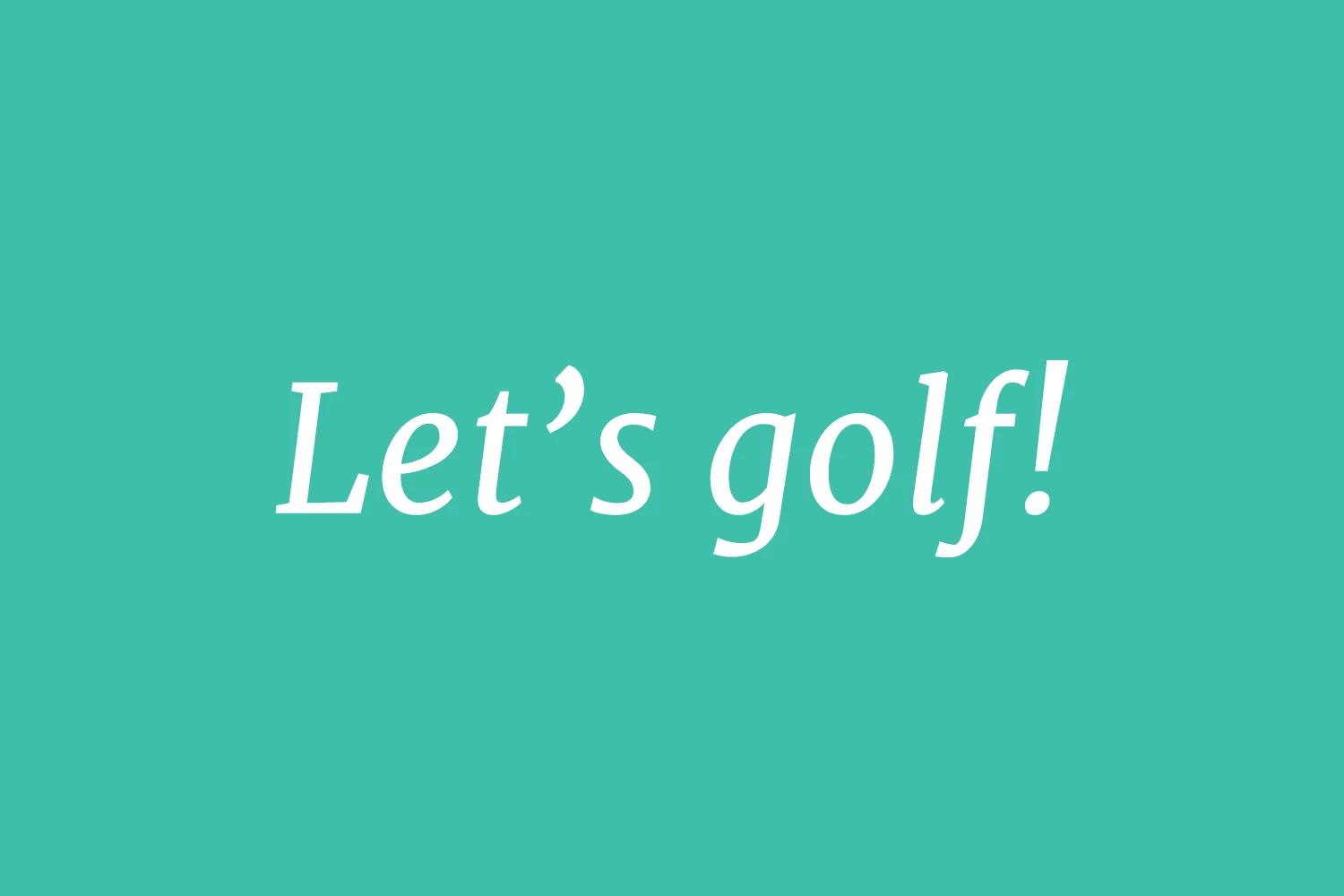 Golf Tournament - Individual
