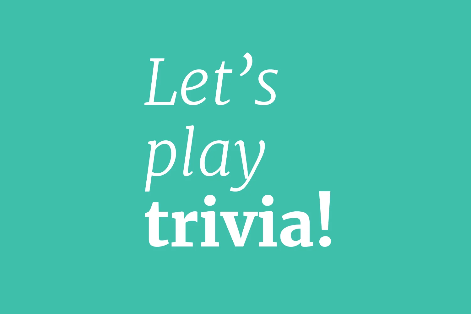 Trivia Night - Individual