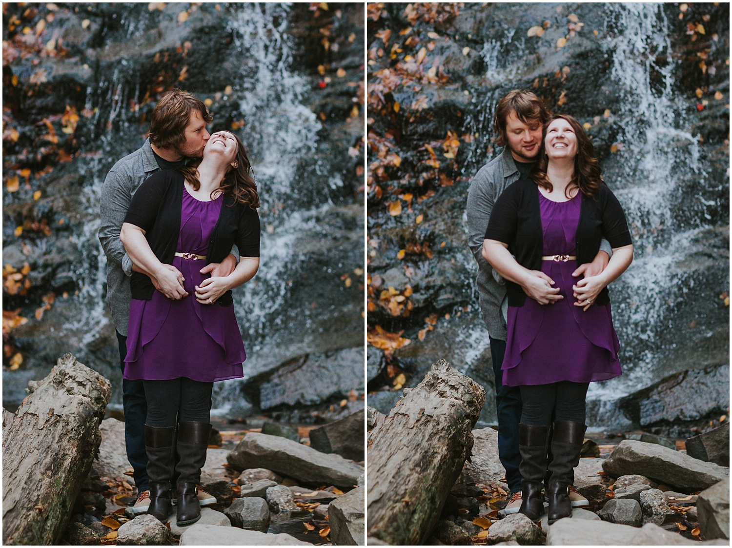 Glen Onoko Falls Jim Thorpe Engagement Photographer