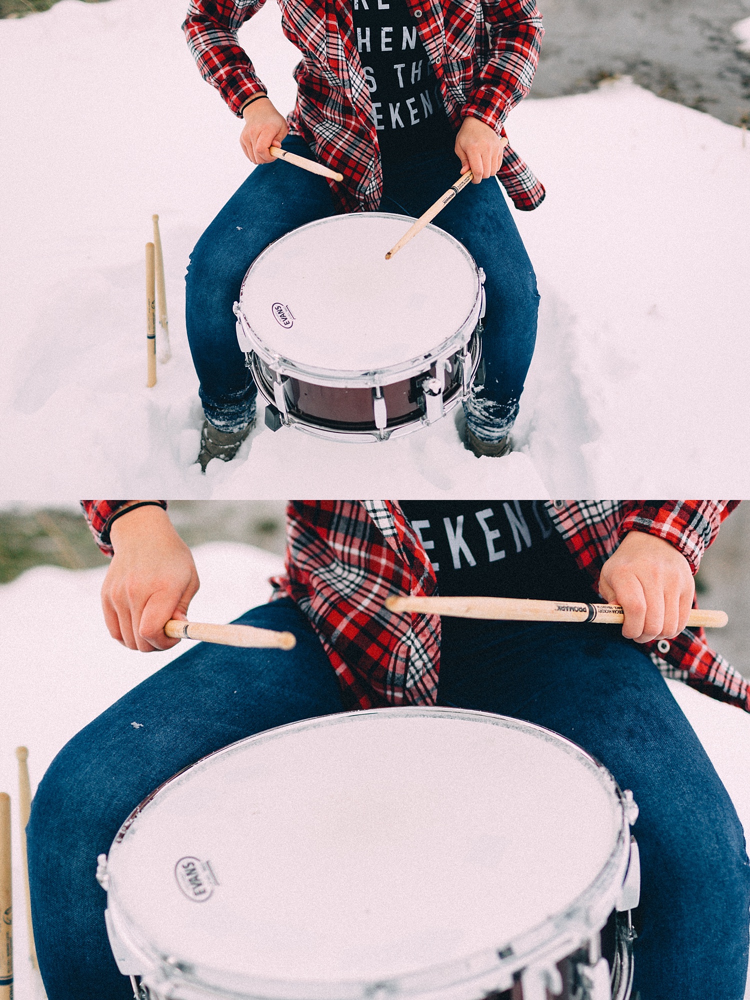 Berks County snowy teenager photoshoot