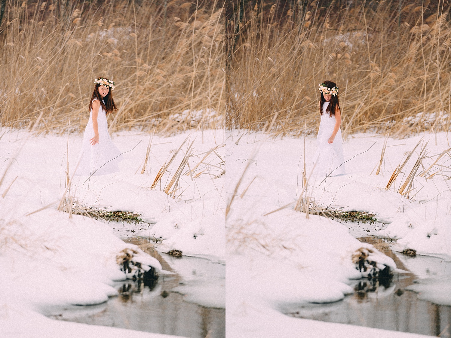 Berks County snowy child photoshoot