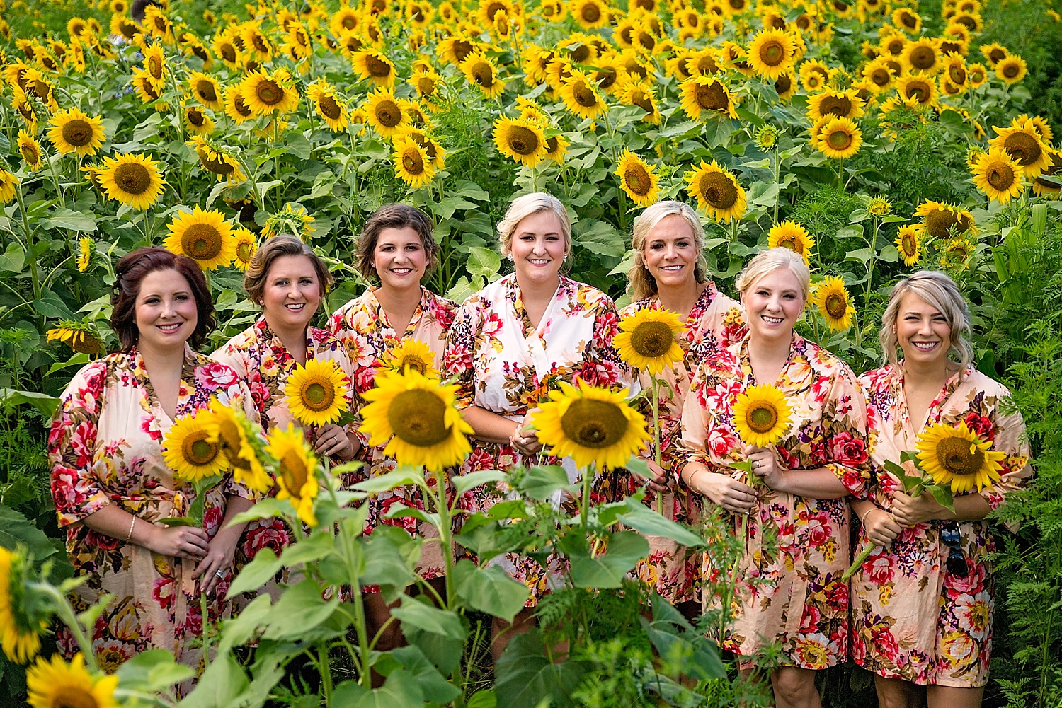 Chester County Pennsylvania Sunflower Field Wedding Photographer