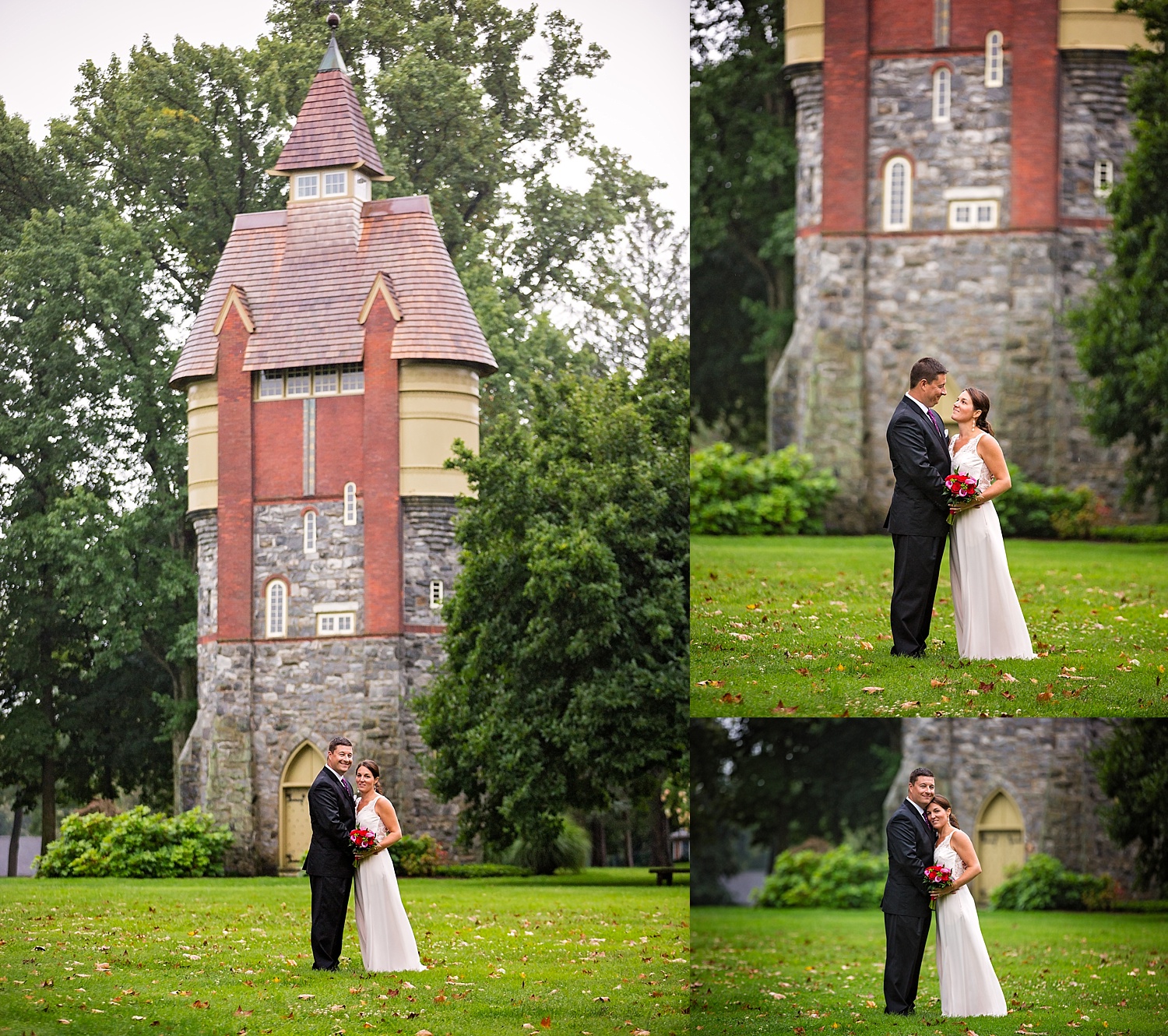 West Chester Pennsylvania Wedding Photographer Family Vow Renewal Anniversary Oakbourne Mansion Park rain photoshoot