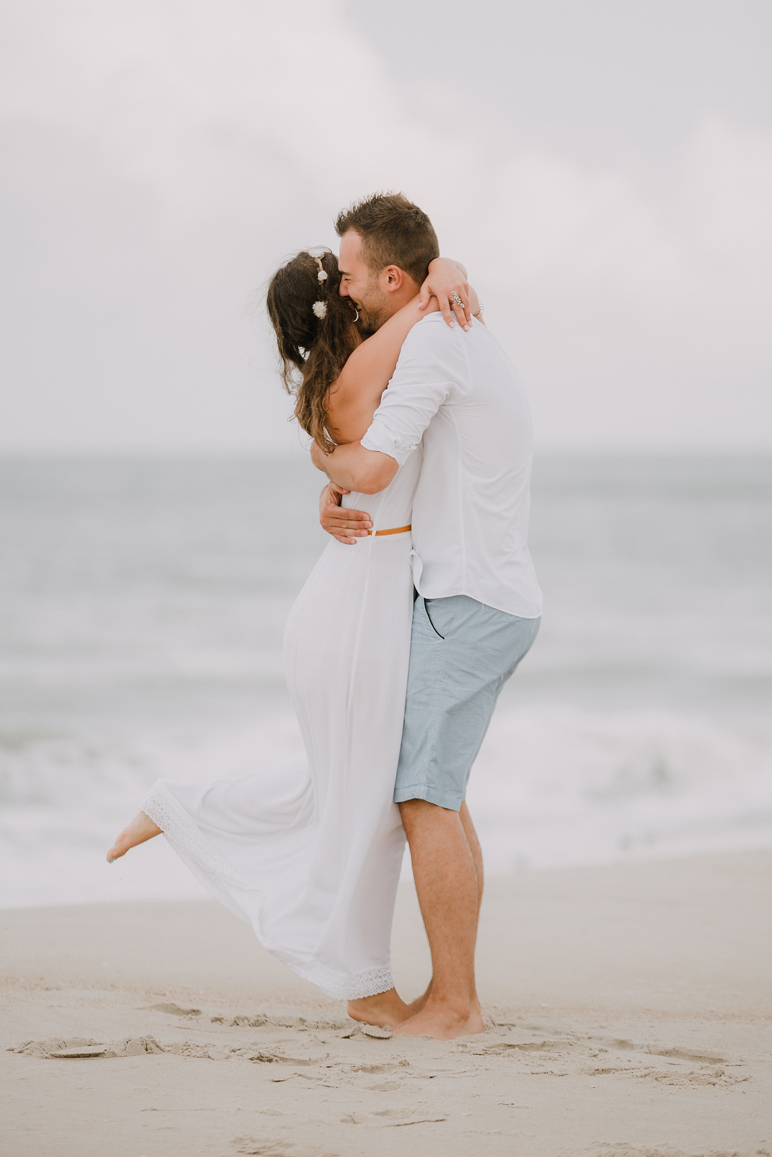 Rodanthe Outer Banks North Carolina NC surprise proposal engagement beach photographer session