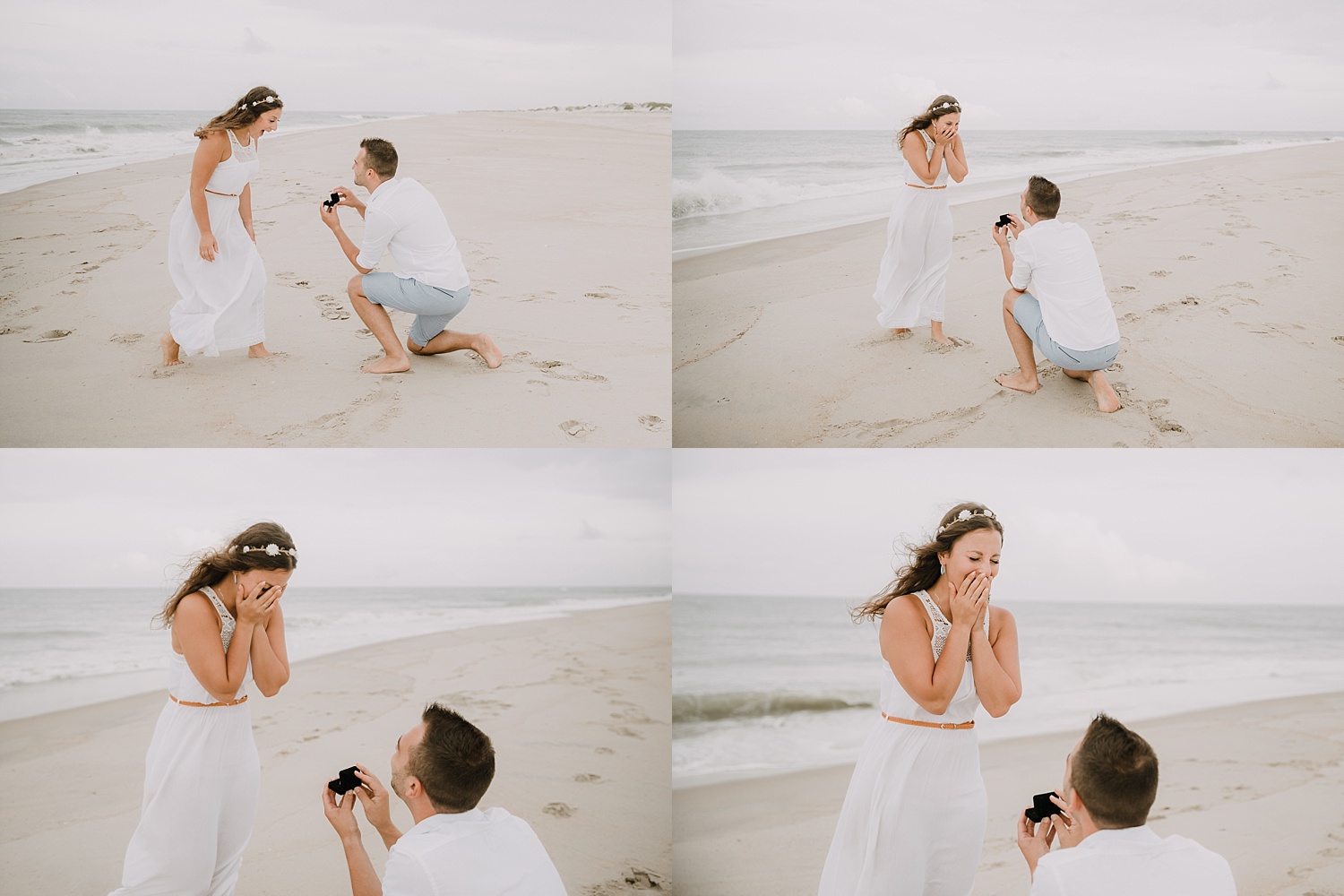 Rodanthe Outer Banks North Carolina NC surprise proposal engagement beach photographer session