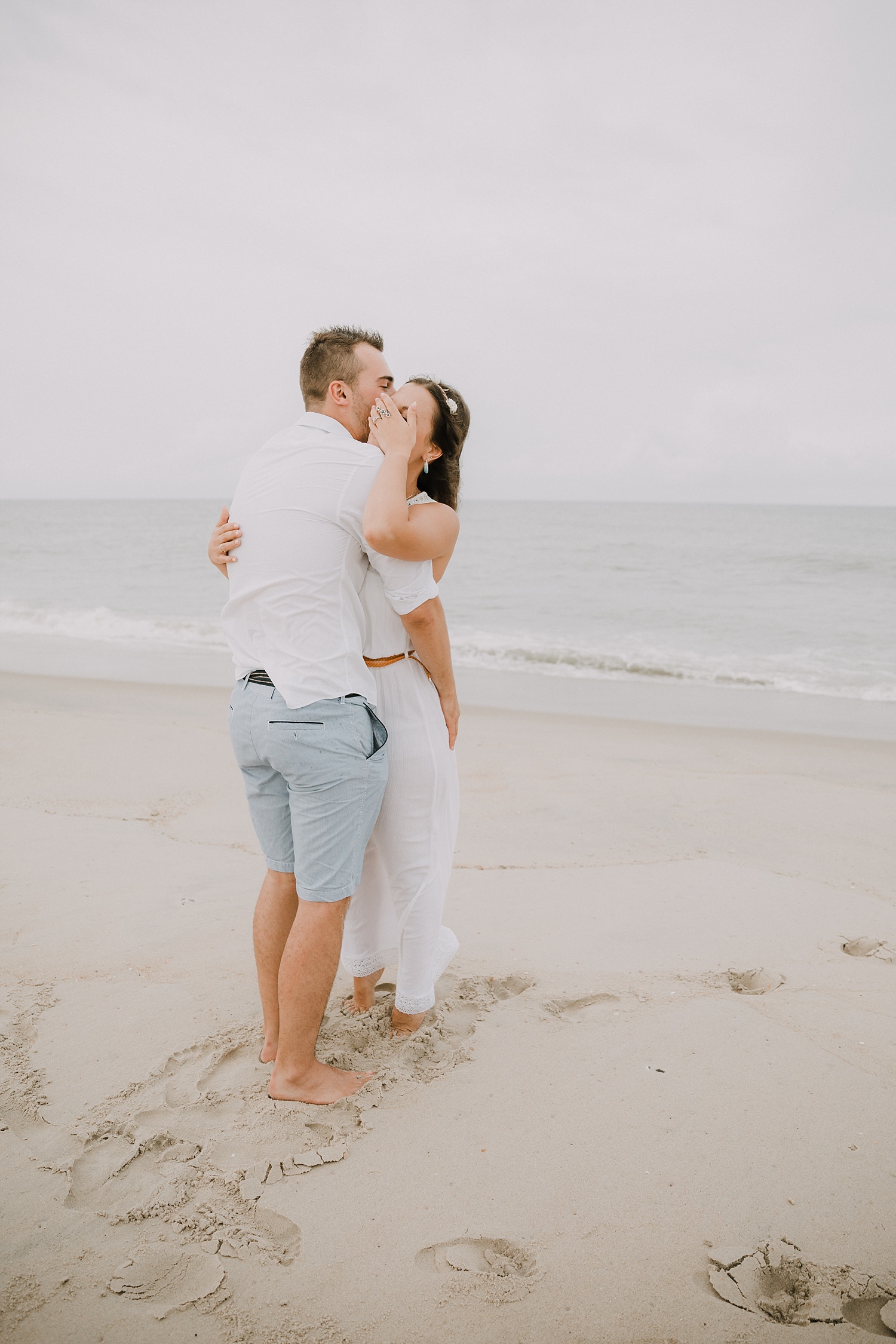 Rodanthe Outer Banks North Carolina NC surprise proposal engagement beach photographer session