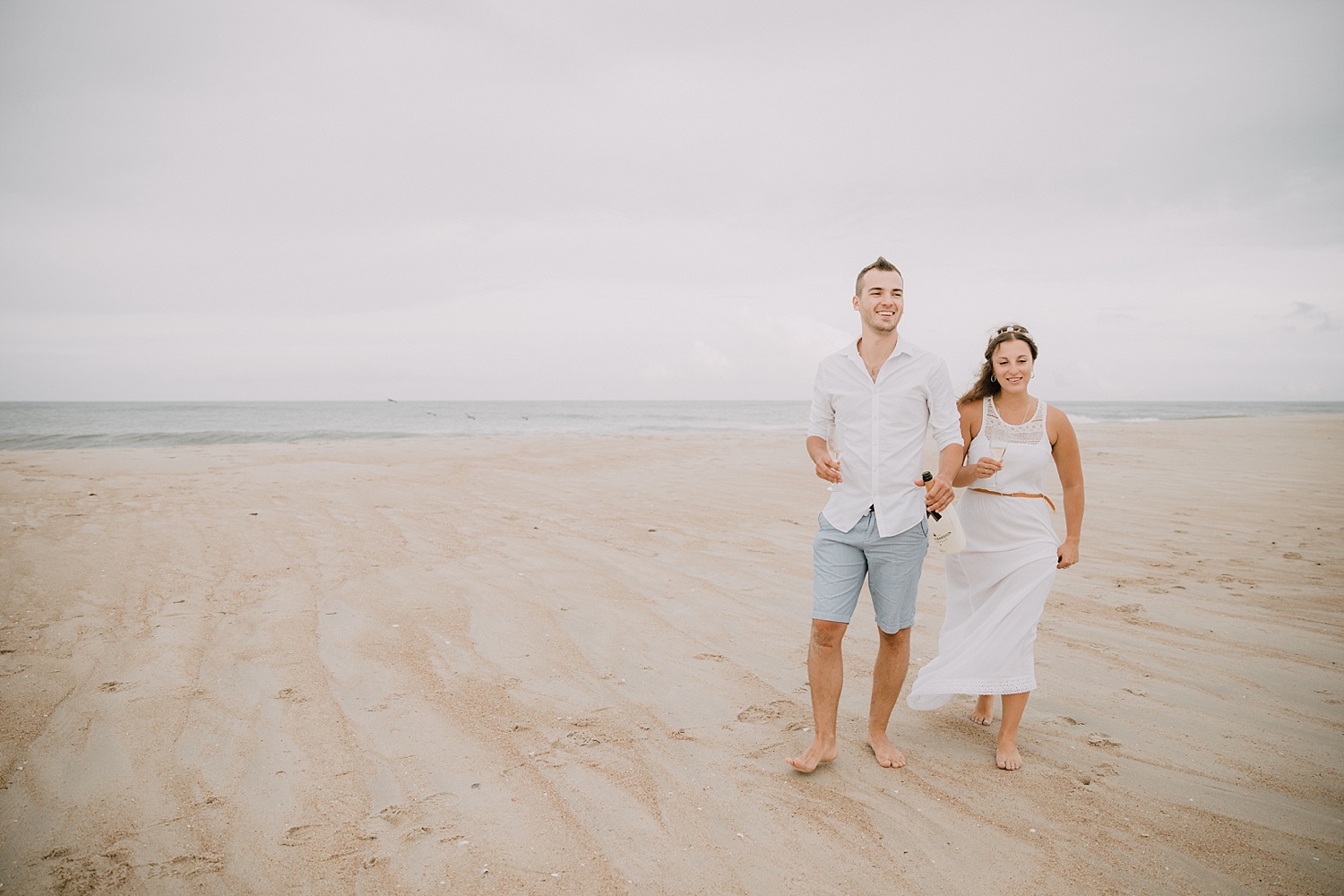 Rodanthe Outer Banks North Carolina NC surprise proposal engagement beach photographer session