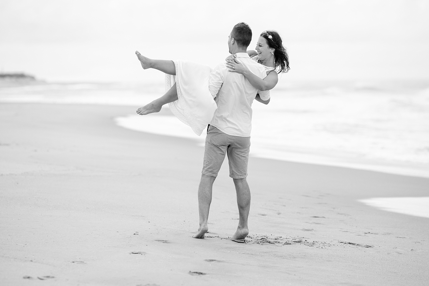 Rodanthe Outer Banks North Carolina NC surprise proposal engagement beach photographer session