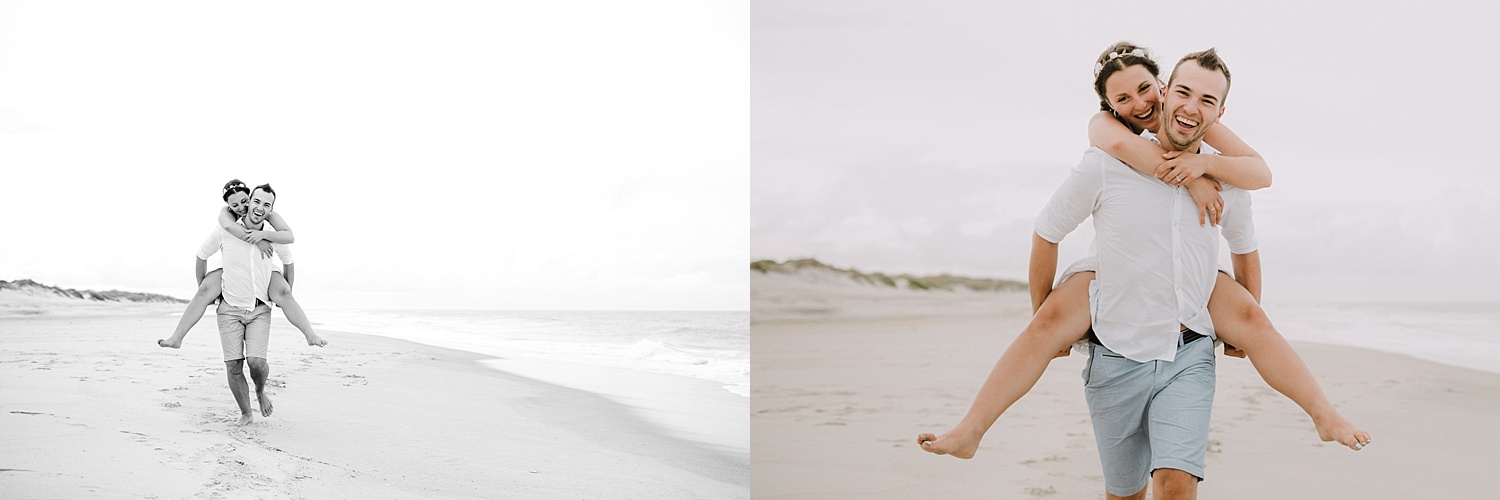 Rodanthe Outer Banks North Carolina NC surprise proposal engagement beach photographer session