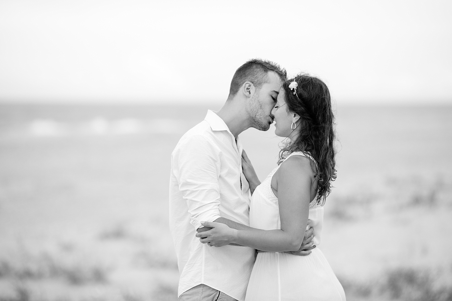 Rodanthe Outer Banks North Carolina NC surprise proposal engagement beach photographer session