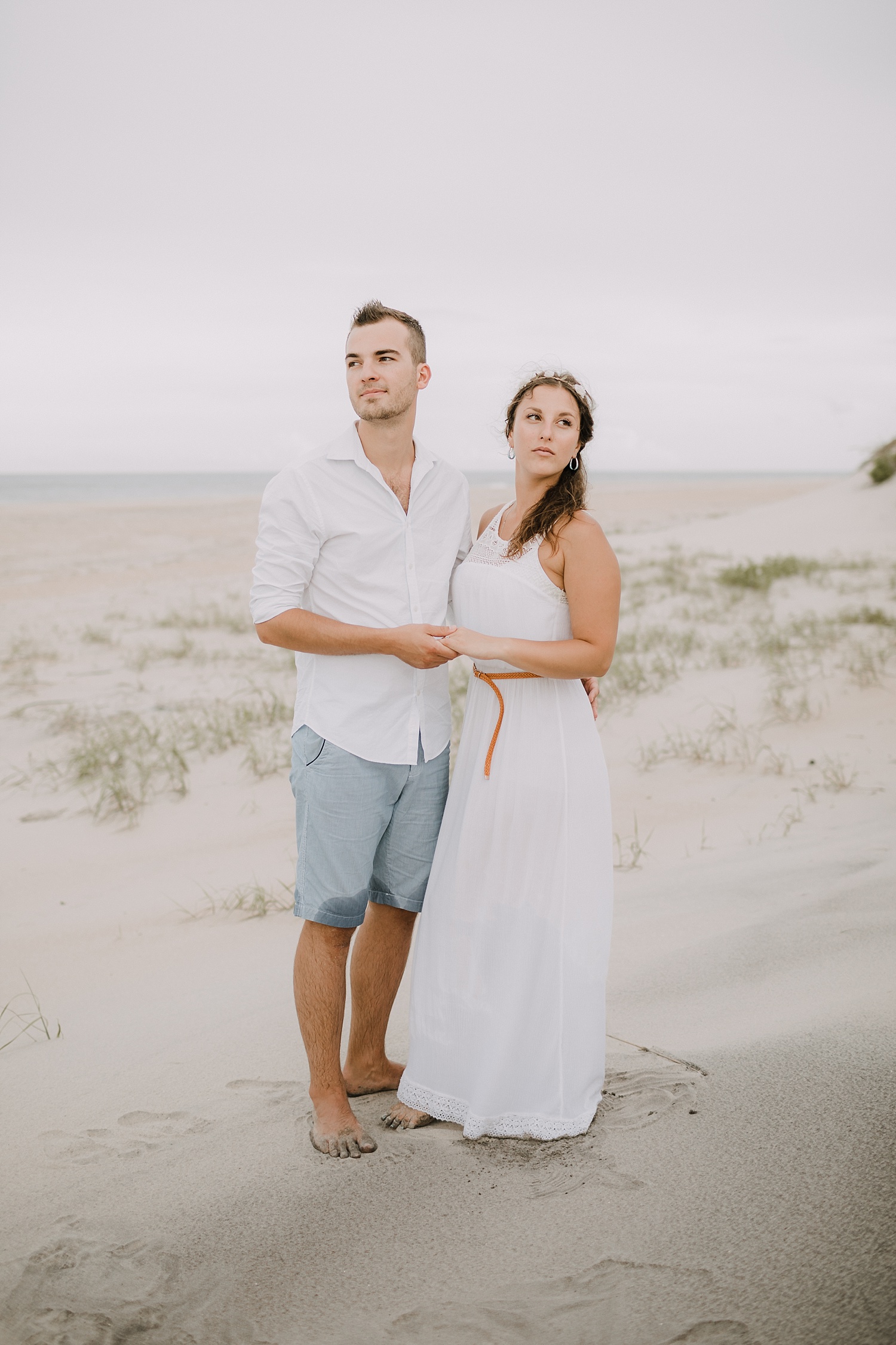 Rodanthe Outer Banks North Carolina NC surprise proposal engagement beach photographer session