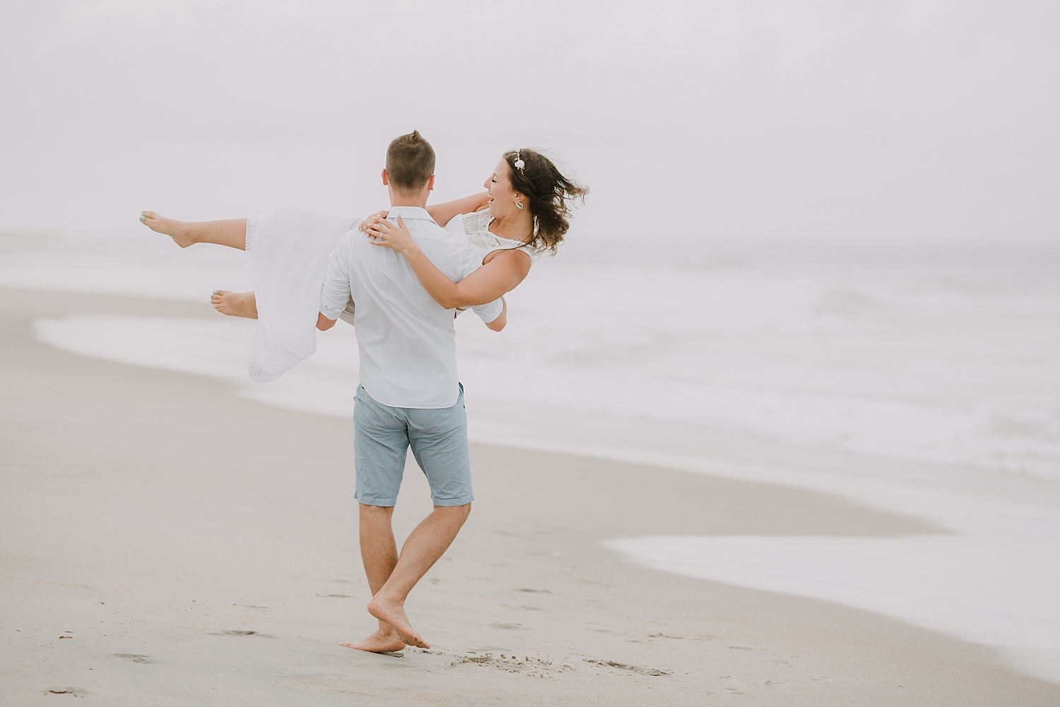 Rodanthe Outer Banks North Carolina NC surprise proposal engagement beach photographer session