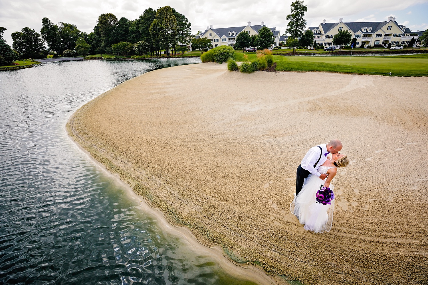 Baywood golf club resort wedding photographer portrait Delaware artistic bride groom elopement